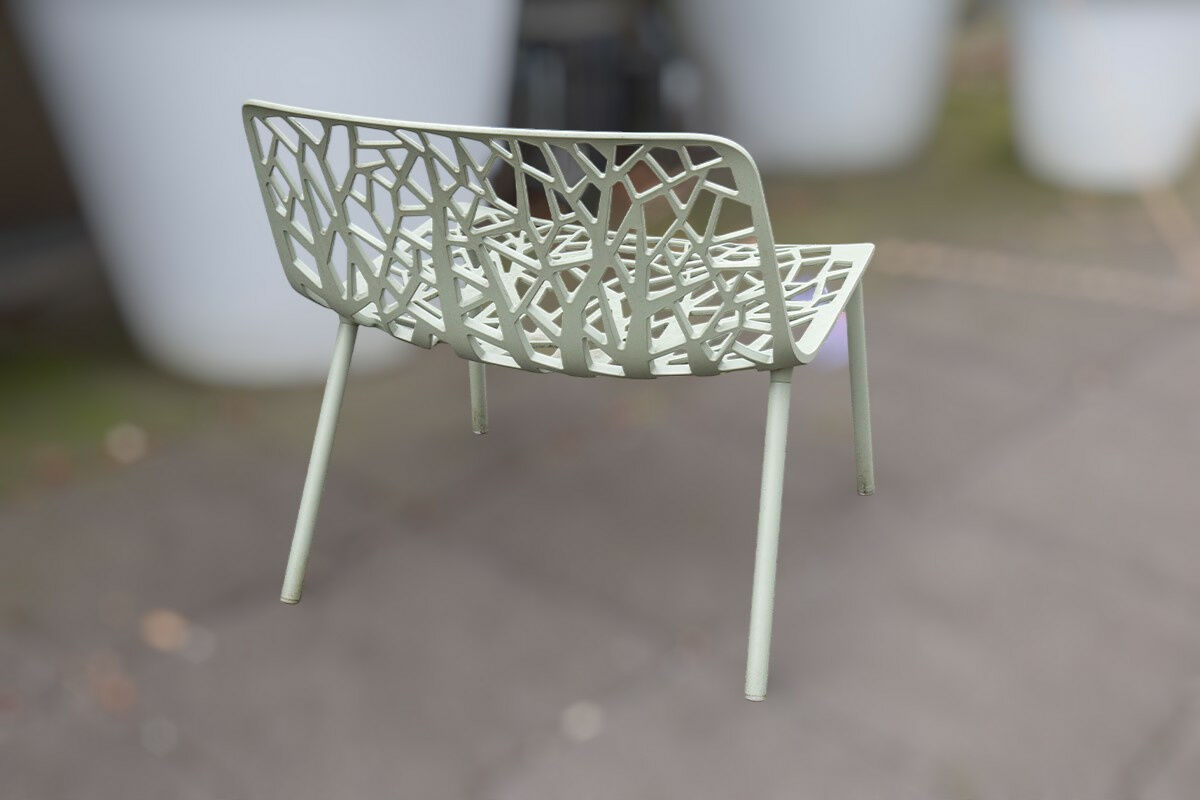 Fast - 2er Set Outdoor Loungesessel Forest Aluminium Pulverbeschichtet Grüner Tee Grün  - 4