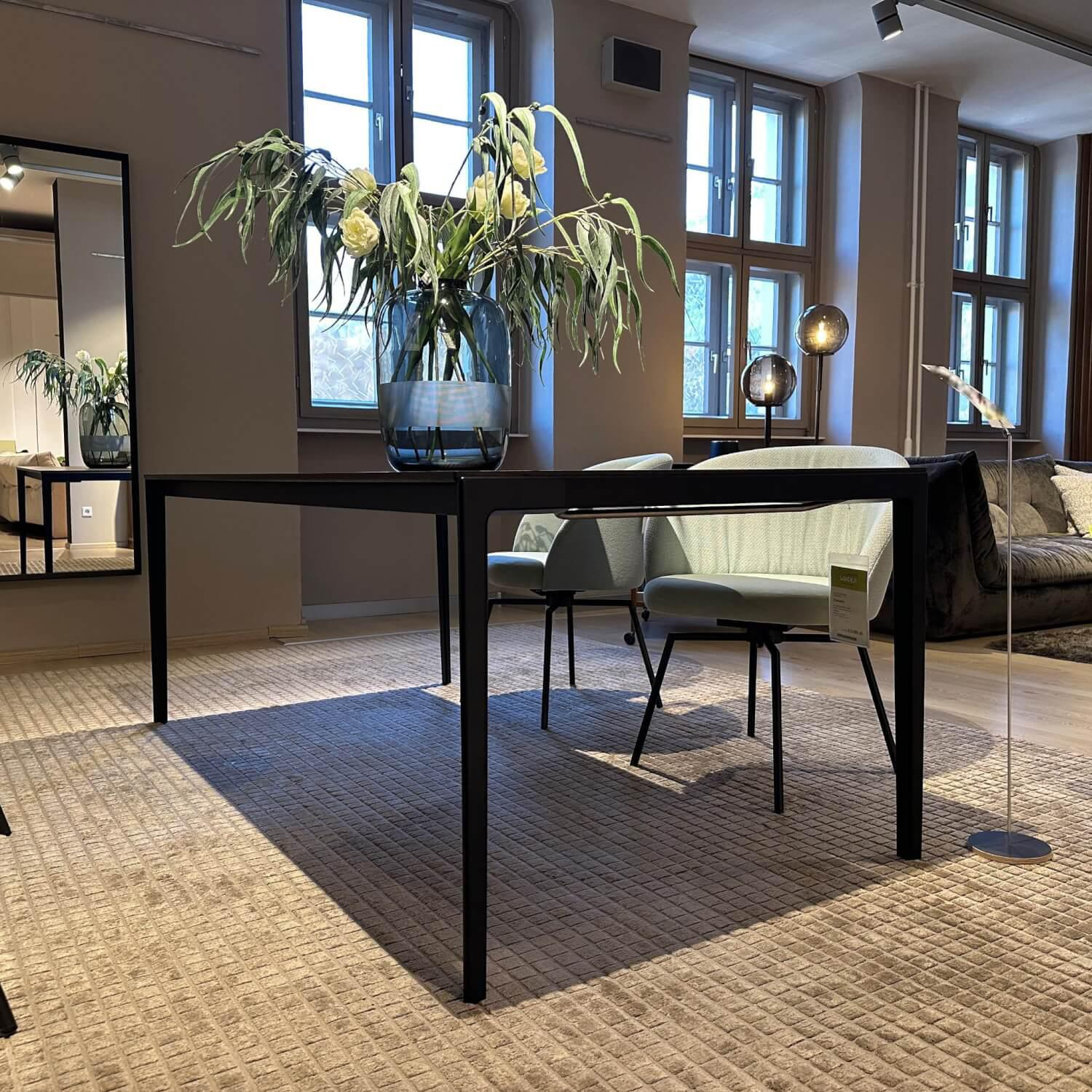 Team 7 - Esstisch Tak Eiche Geräuchert Geölt Gestell Metall Schwarz Matt Mit Auszug - 6