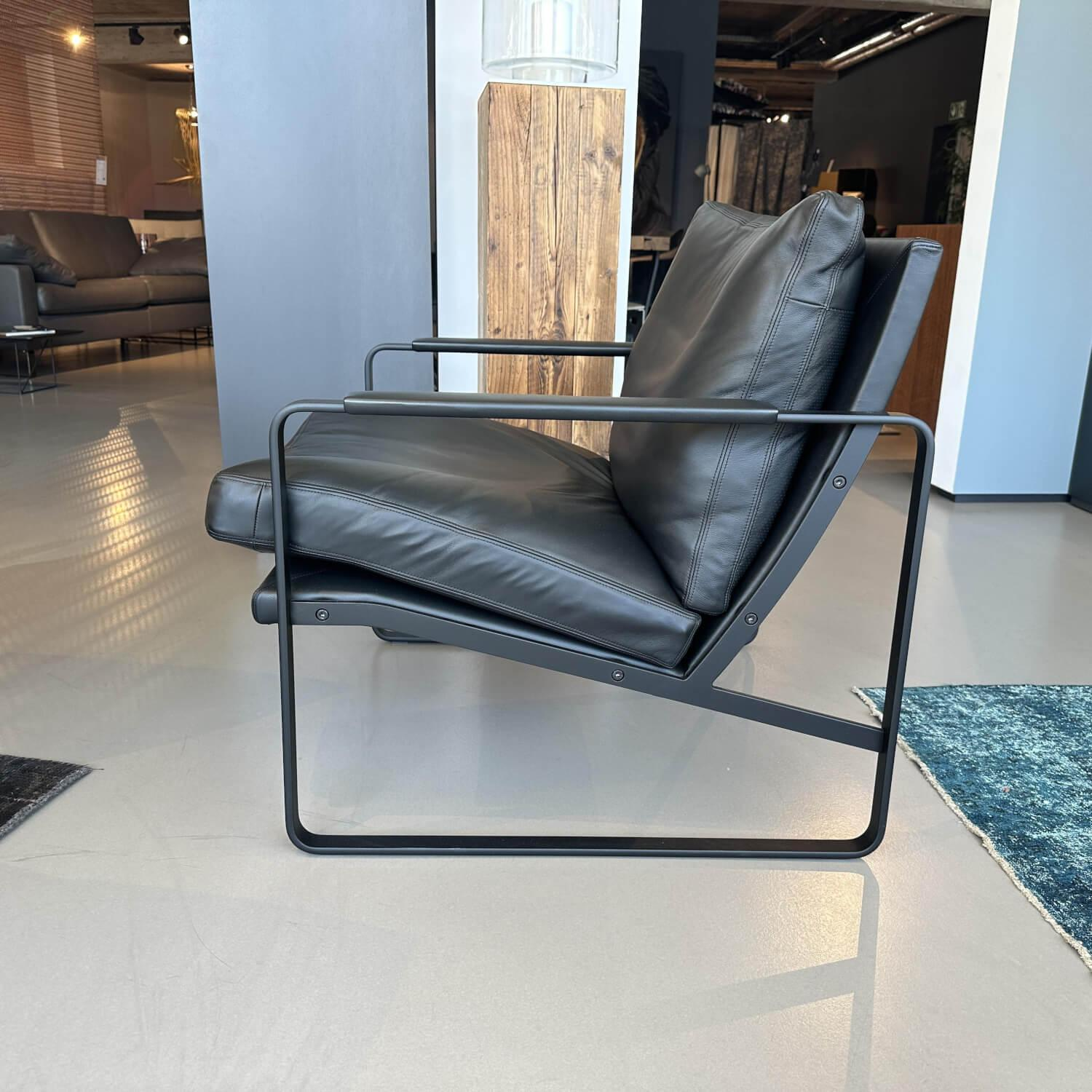 Walter Knoll - Sessel Fabricius Black Edition Leder Classic Black Schwarz Gestell Matt Schwarz - 2
