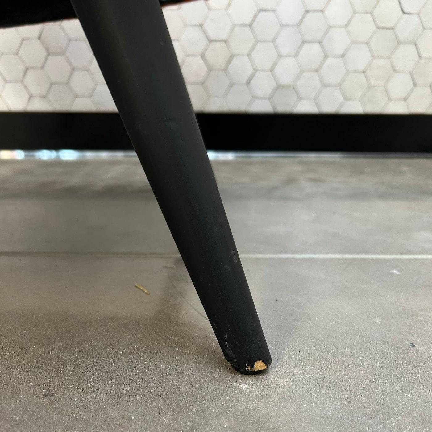 Walter Knoll - Sessel 375 10 Stoff Lucia 7687 Orange Gestell Massivholz Eiche Schwarz Geflammt Geölt - 2