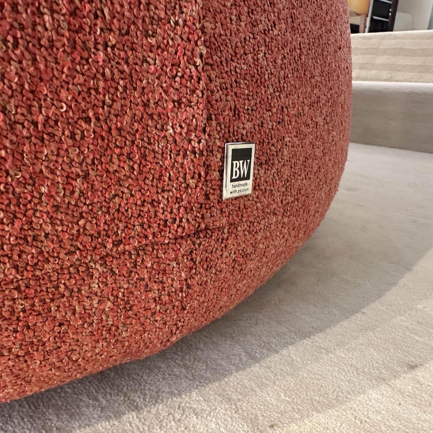 Bielefelder Werkstätten - Aktionspreis: Sofa Nimbo Stoff Prince 285 Rot Füße Mit Stoff Bezogen - 2