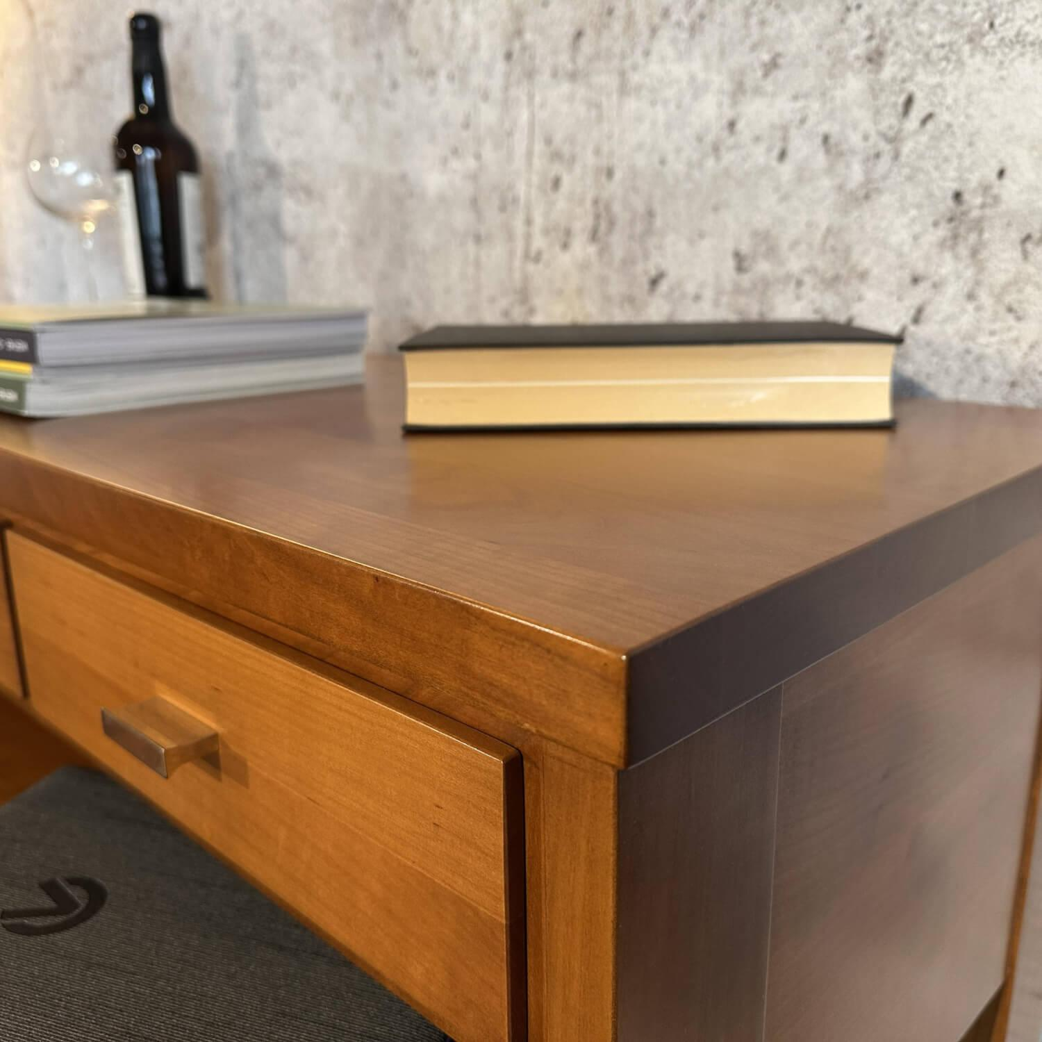 Form Exclusiv - Sekretärtisch Bordeaux 170598 Euro Kirsche Zeder Samtreflex Beschläge Poliert Und Vernickelt Ausziehbar - 8