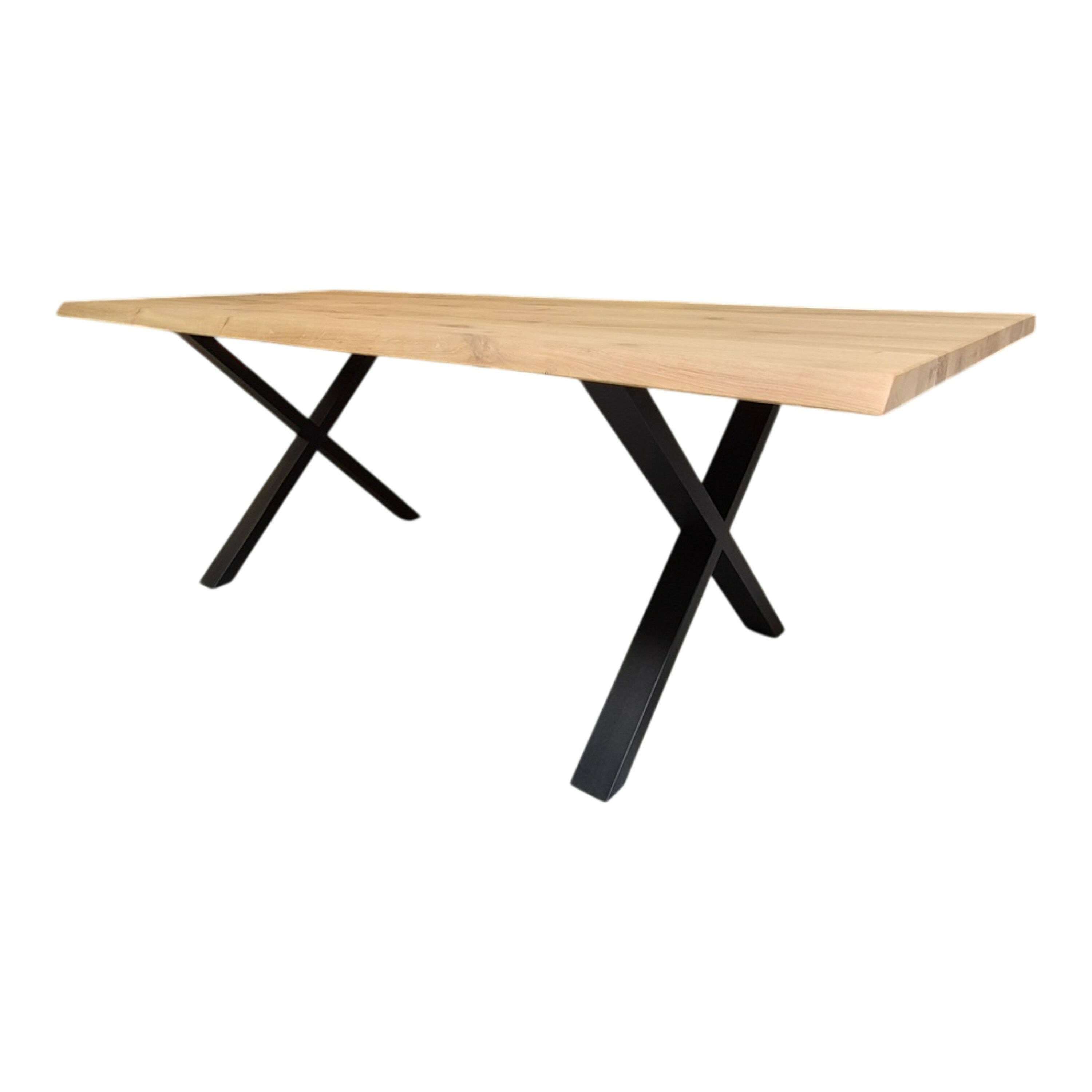 Natura - Esstisch Eiche Eco Sknow Lackiert Gestell Metall Schwarz - 1