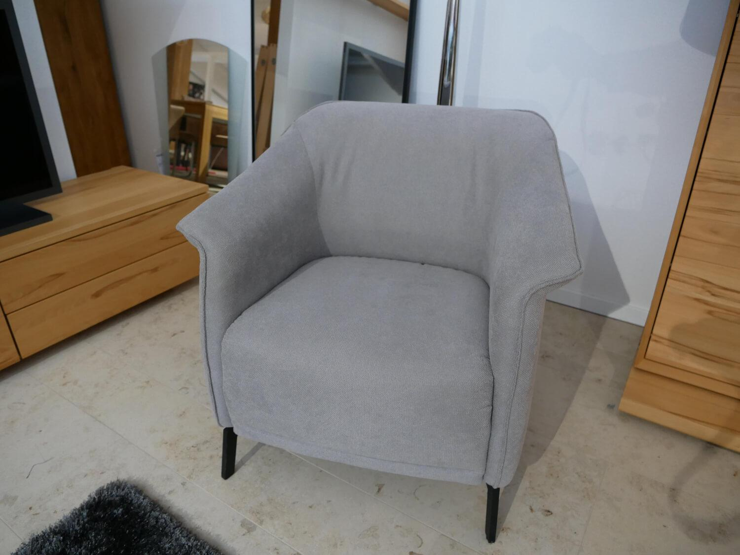 Candy - Sessel August 1057 Stoff Free Silver Gr. 6 Metallfuß Schwarz Matt - 4