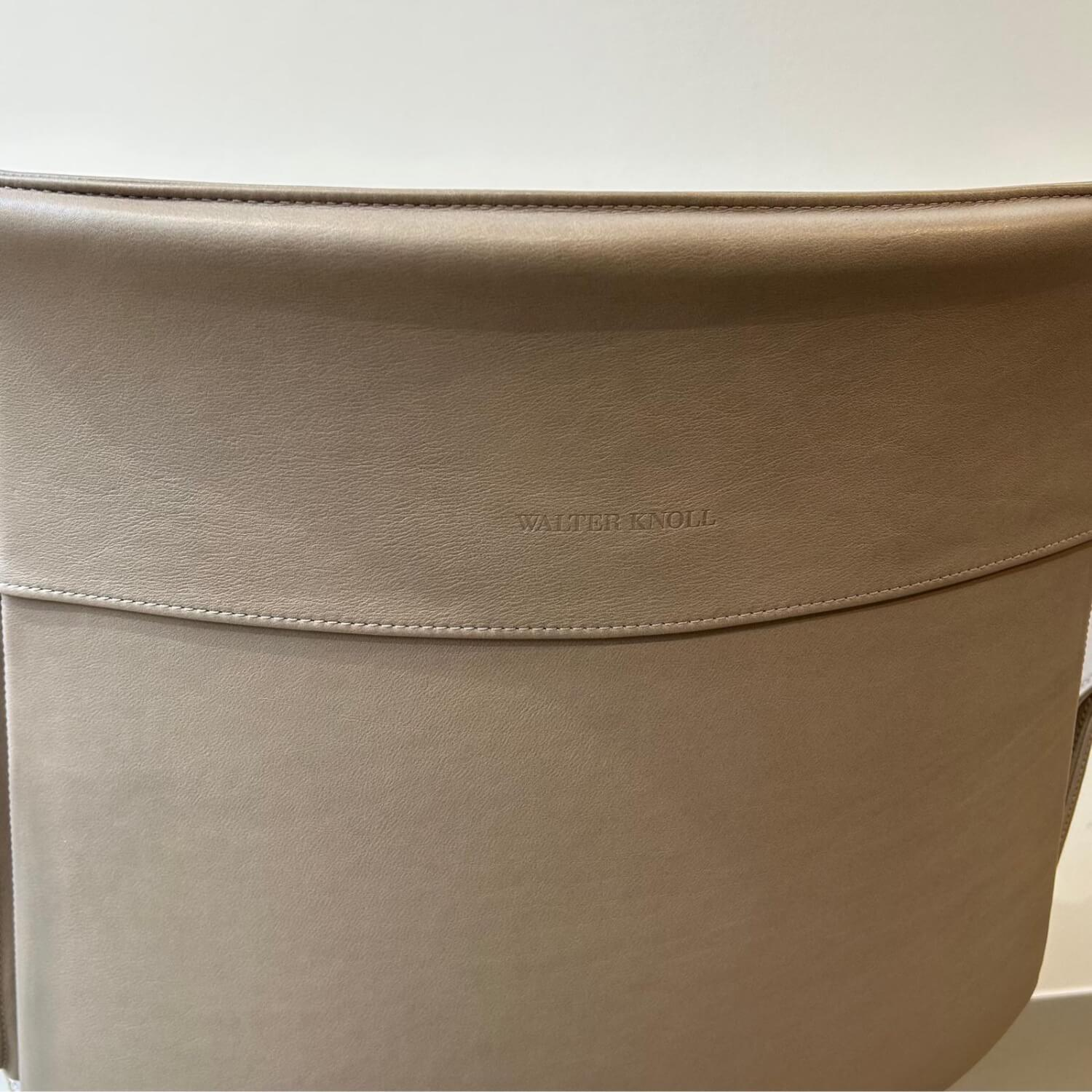 Walter Knoll - Sessel FK Lounge 6727 3G Leder Elen 65 1506 Taupe Beige Grau Gestell Aluminium Poliert Mit Filzgleitern - 4