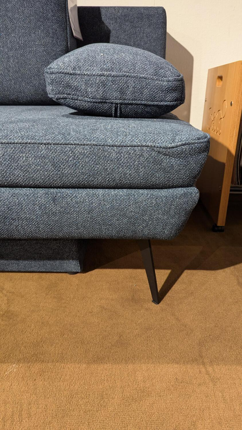 Restyl - Schlafsofa Kendall Stoff 2-7063 Blau Füße Schwarz - 5