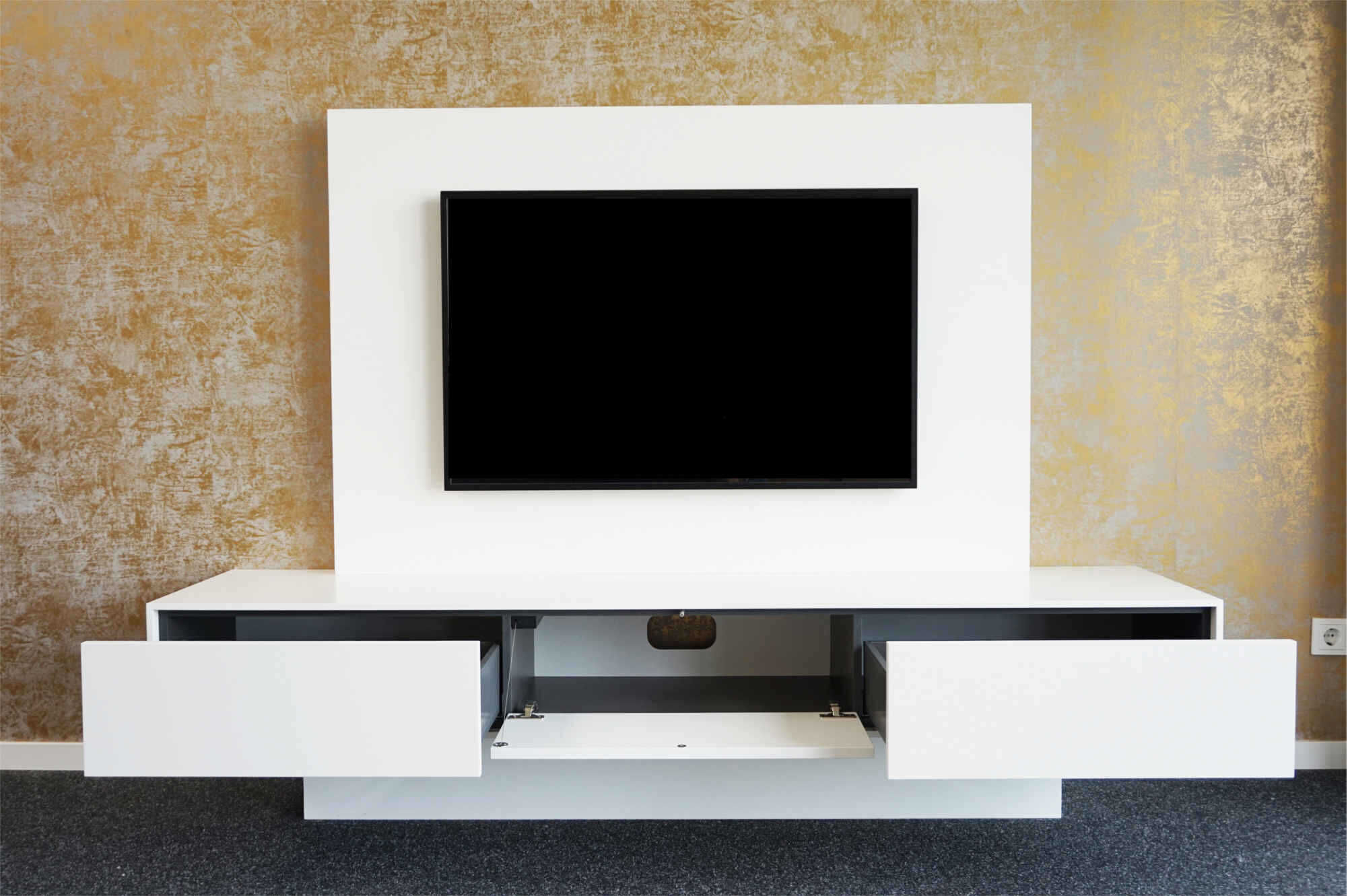 Wohnwand Möbel TV 1.1 Lack weiß