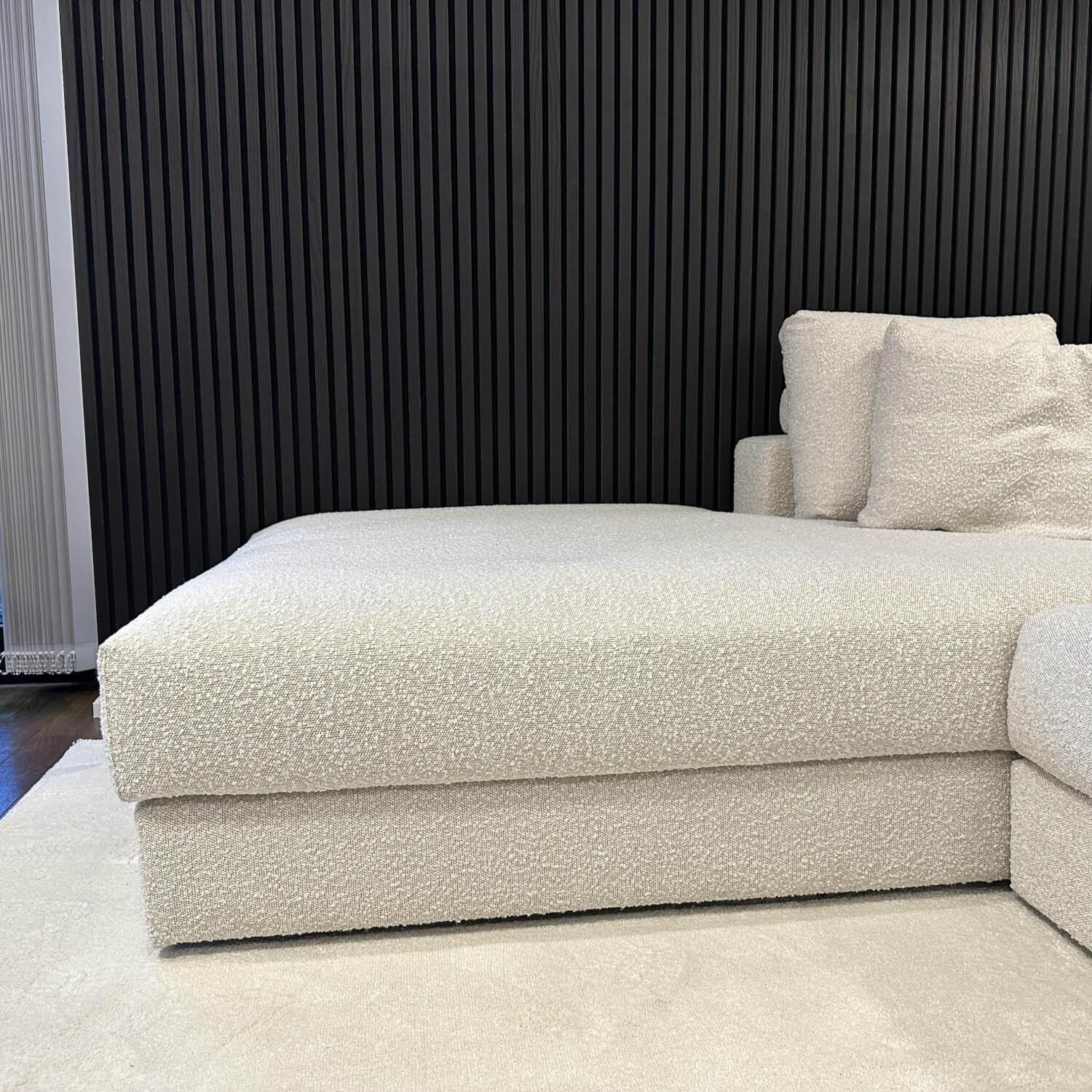 Werther - Ecksofa Timeline Stoff Benu U2353E Pearl Creme Füße Kunststoff Schwarz - 8
