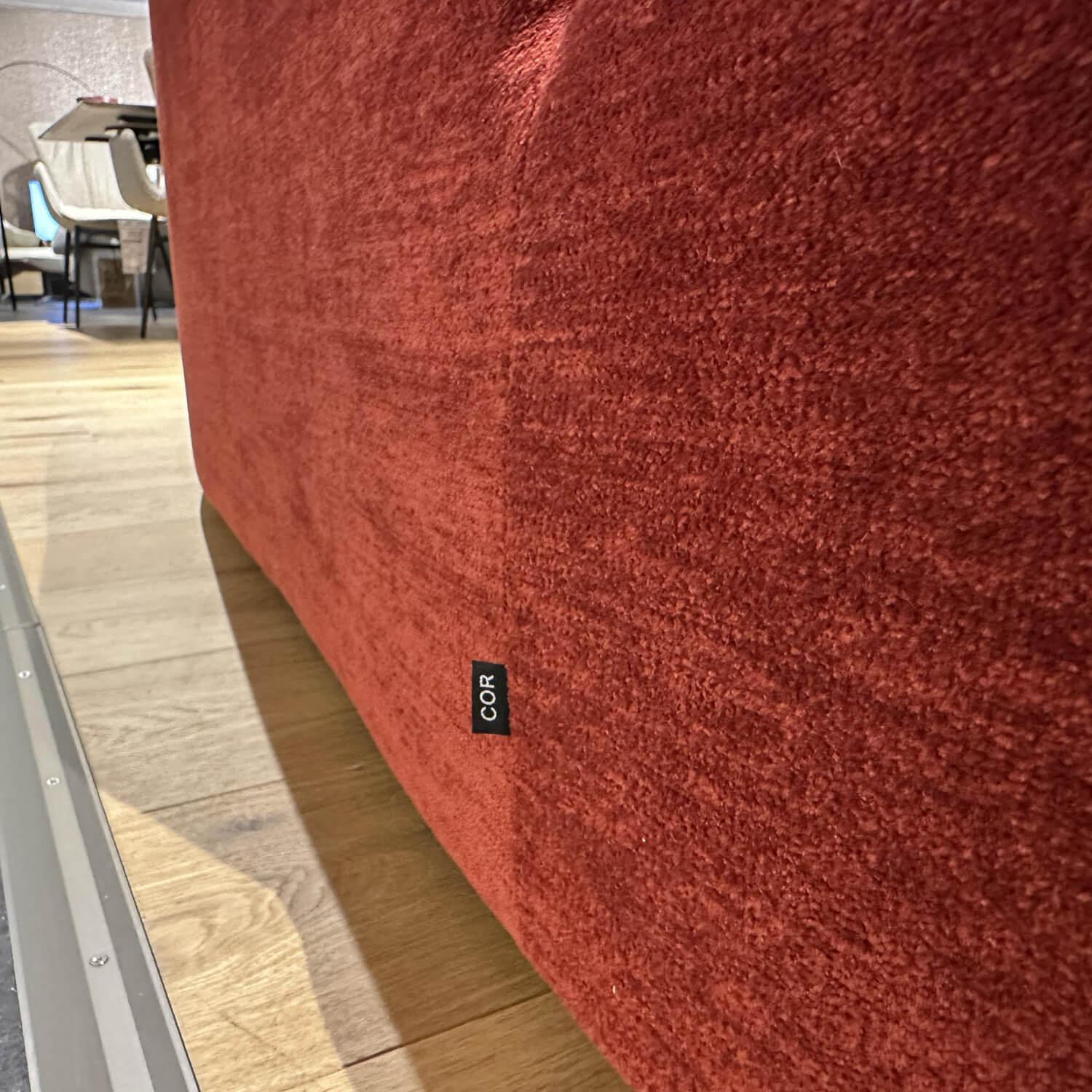 COR - Sofa Siwa 58310 Stoff Orient Rot Filzgleiter Inklusive Kissen Und Couchtisch - 9