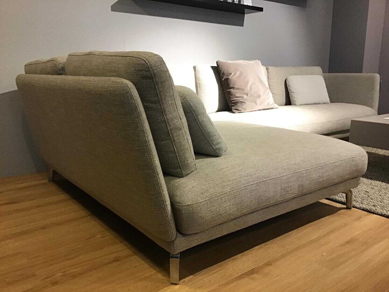 Rolf Benz - Ecksofa Rondo Stoff Steingrau inklusive Kissen - 5