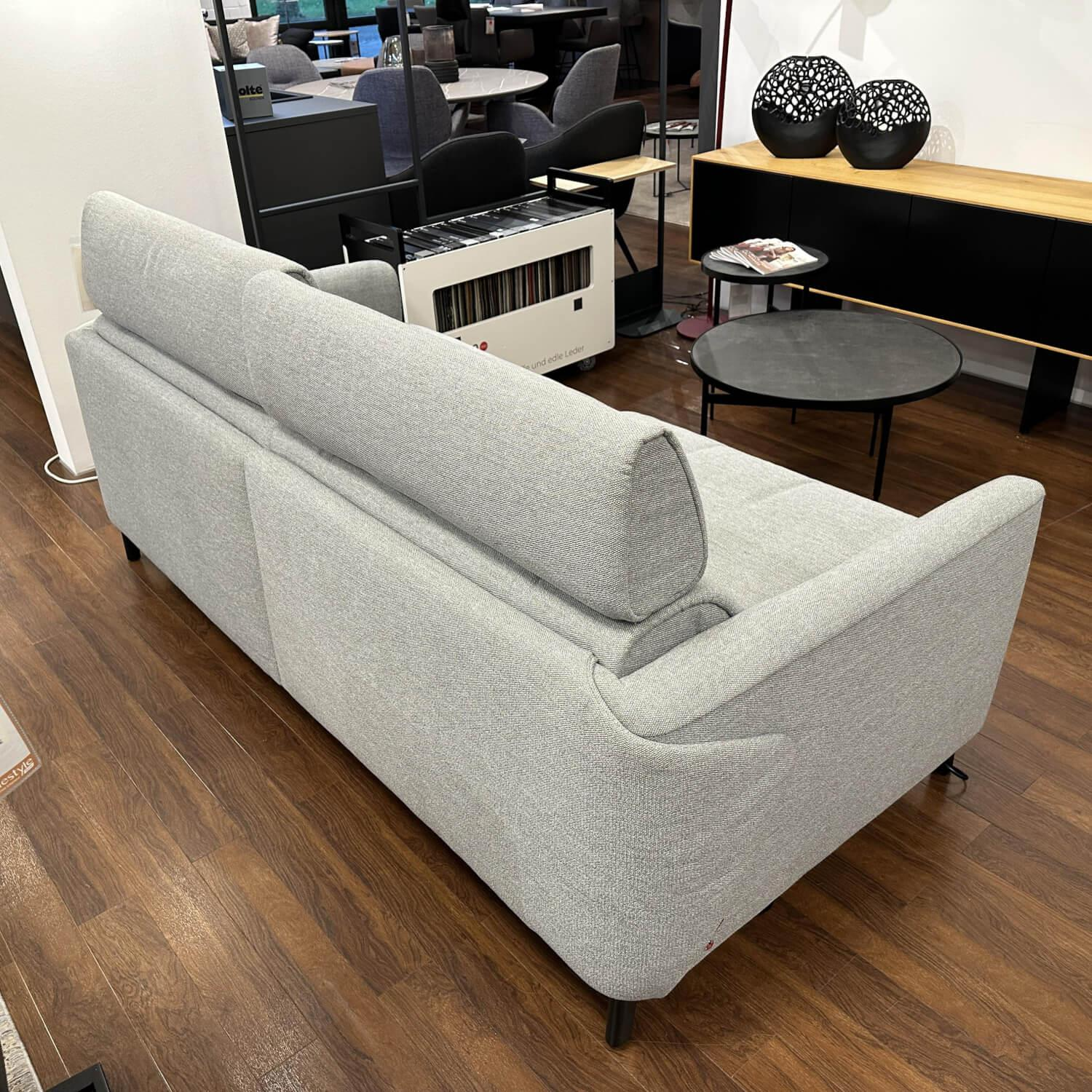 Rom - Sofa Matheo Stoff Aurelio Silber Füße Stahl Mattschwarz Lackiert Mit Elektrischer Verstellung - 7