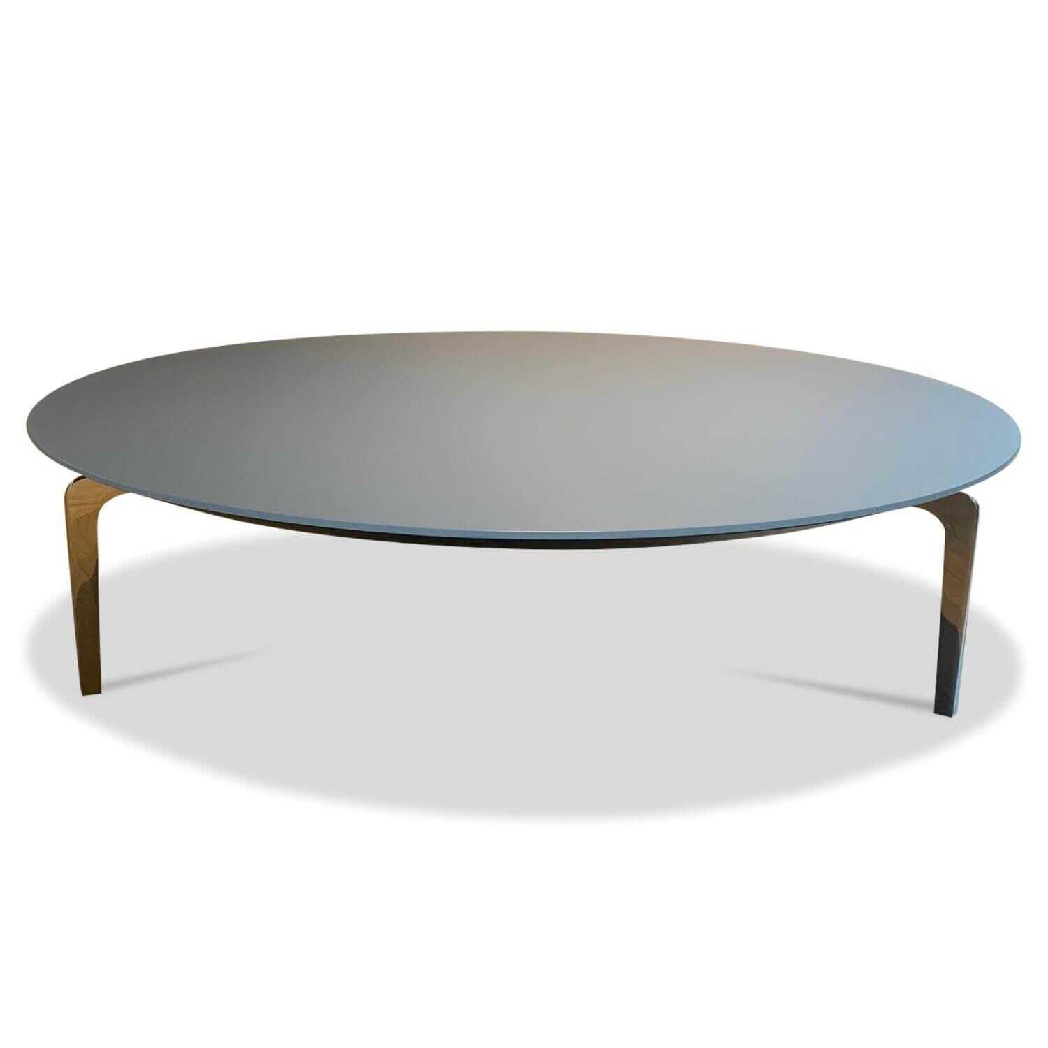 Kettnaker - Solo Beistelltisch Glasplatte Abnehmbar Stahlblau - 1
