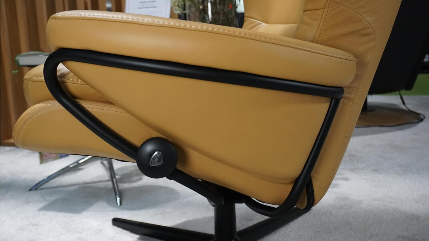 Stressless - Sessel Rome M Leder Honey Gestell Cross Schwarz Inklusive Hocker - 5