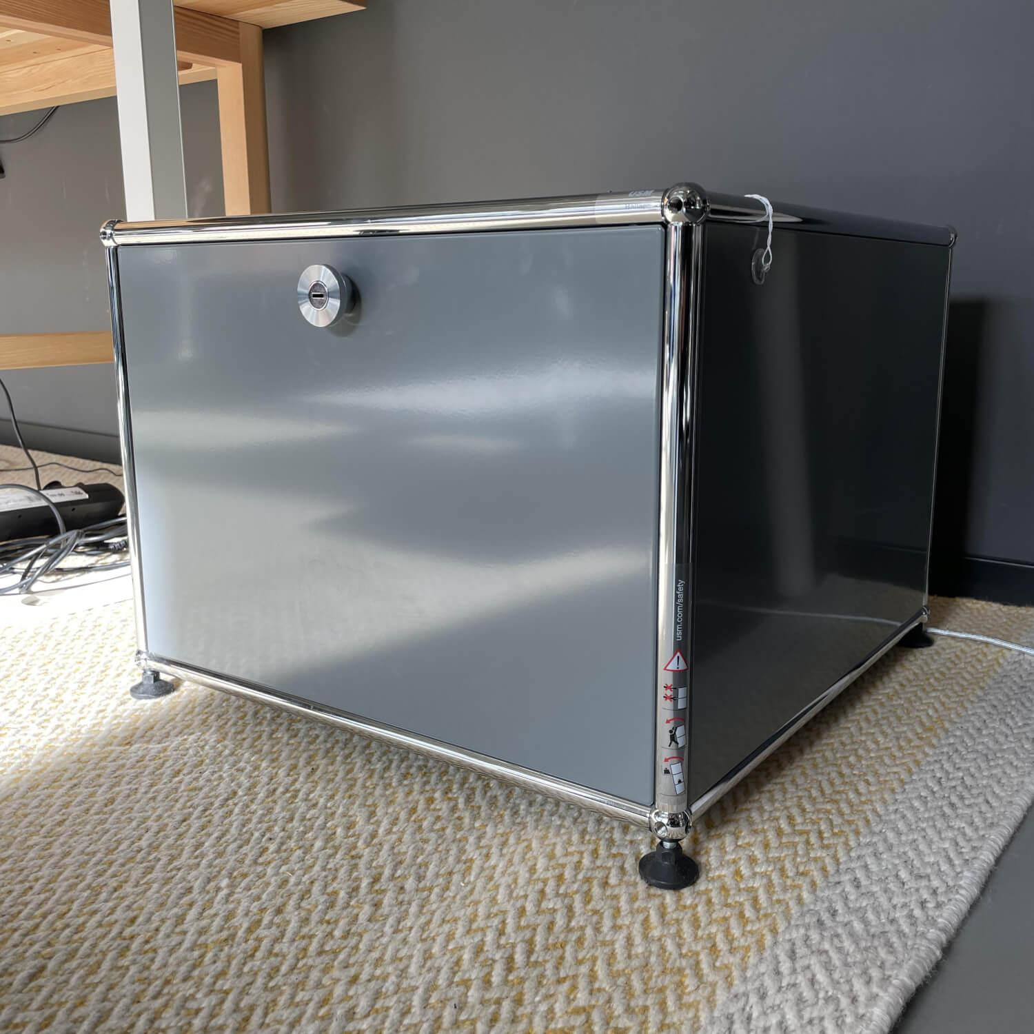 USM Haller - Druckermöbel Metall Farbe Mittelgrau - 3