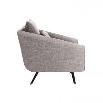 Stua - Sofa Costura Fabric Highlight Airone 410 Gray Feet Black - 3