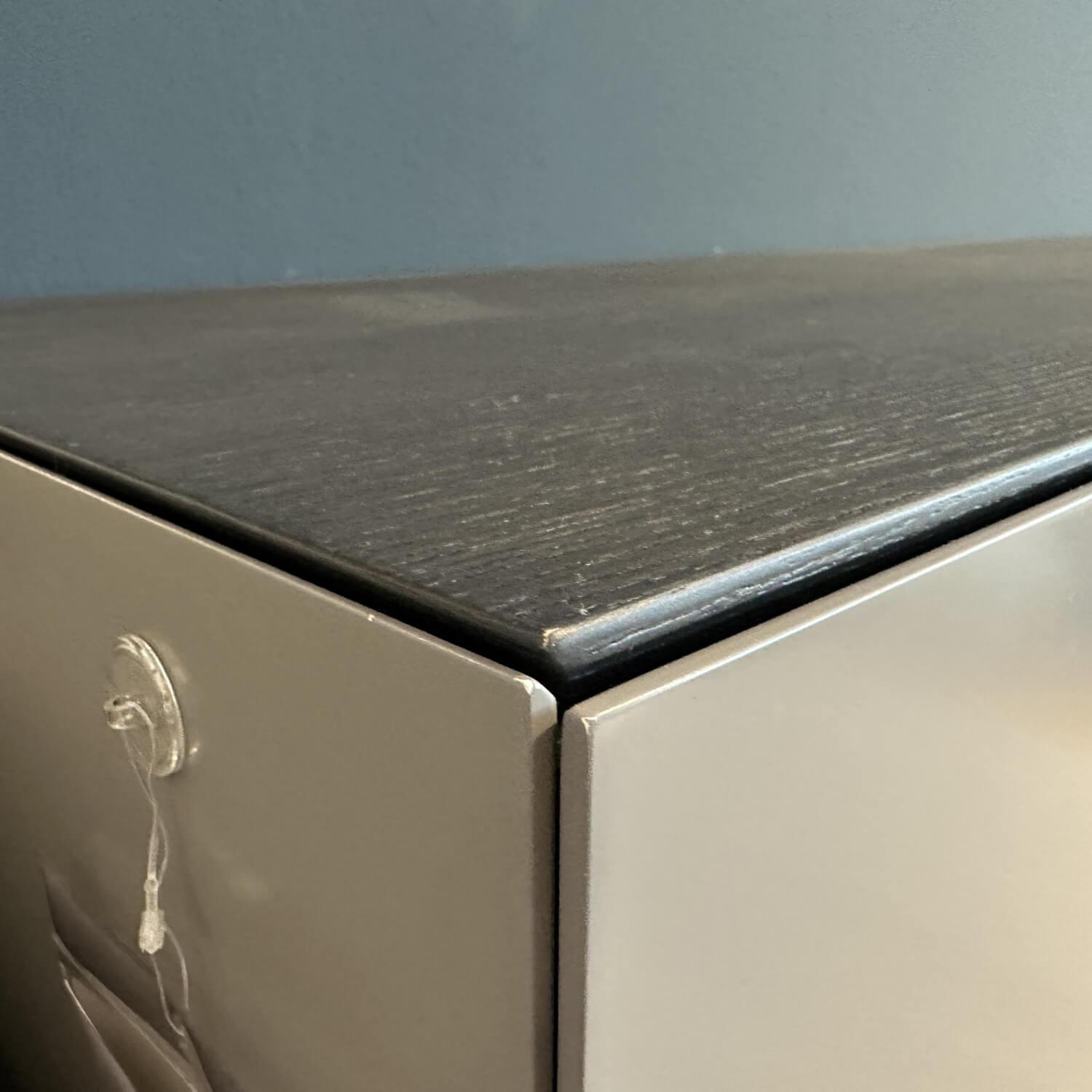 Interlübke - Sideboard Mell Mattlack Grau Flintgrau M24 Platte Esche Achat B73 - 9