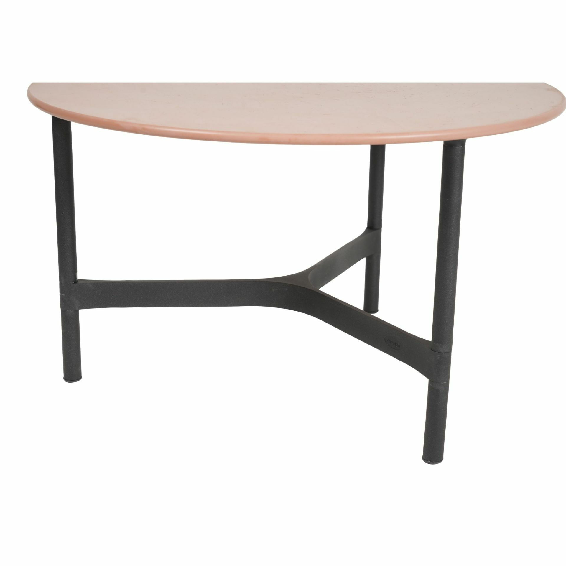 Cane Line - Couchtisch Twist Medium Platte Keramik Terracotta P70COU Rot Braun Gestell Aluminium Lavagrau 5011AL Schwarz - 4