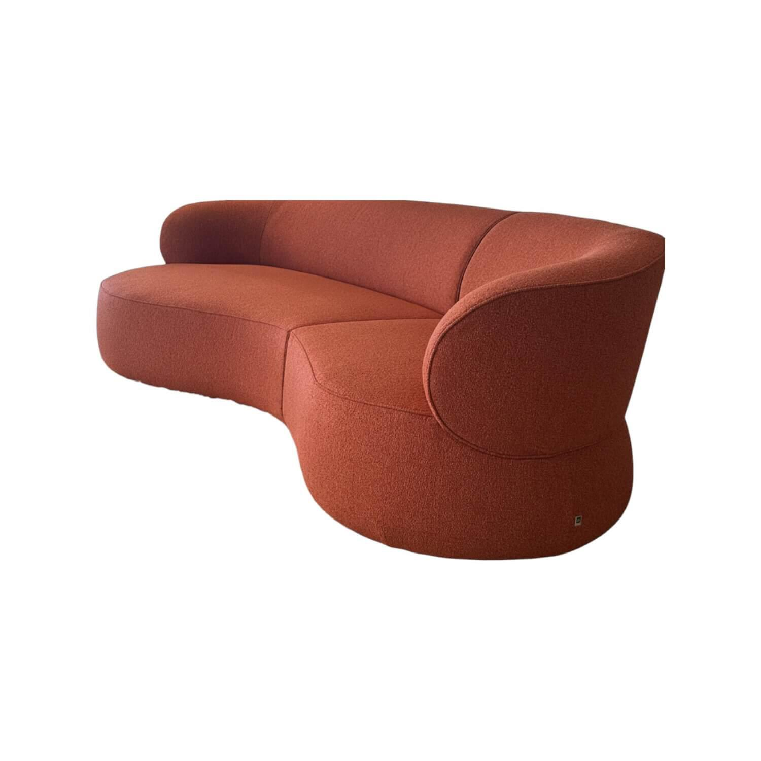 Bielefelder Werkstätten - Sofa Nimbo Stoff Prince 285 Rot Füße Mit Stoff Bezogen - 1