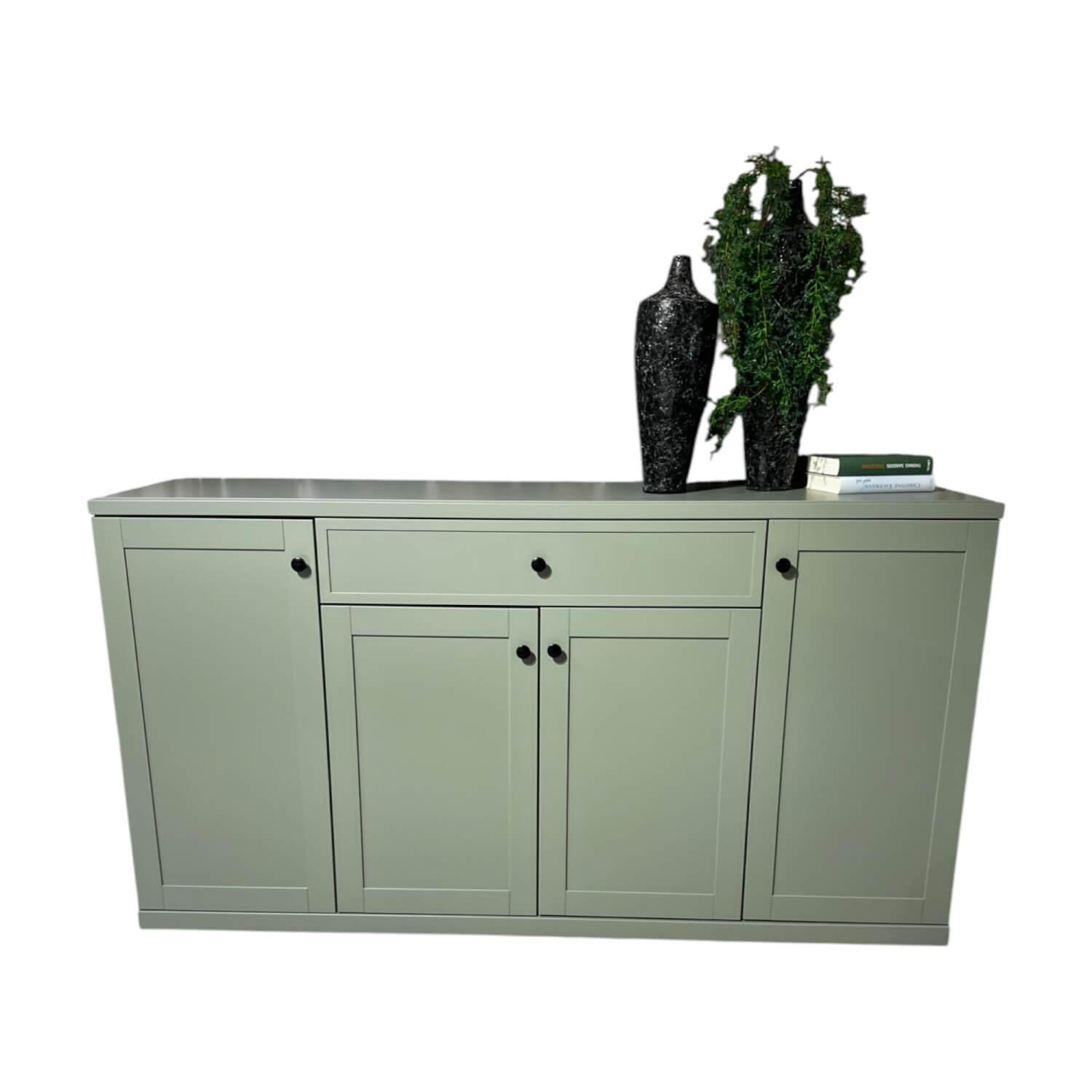 IRO - Sideboard Caseda Lack Schilfgrün Griffe Schwarz Matt - 1