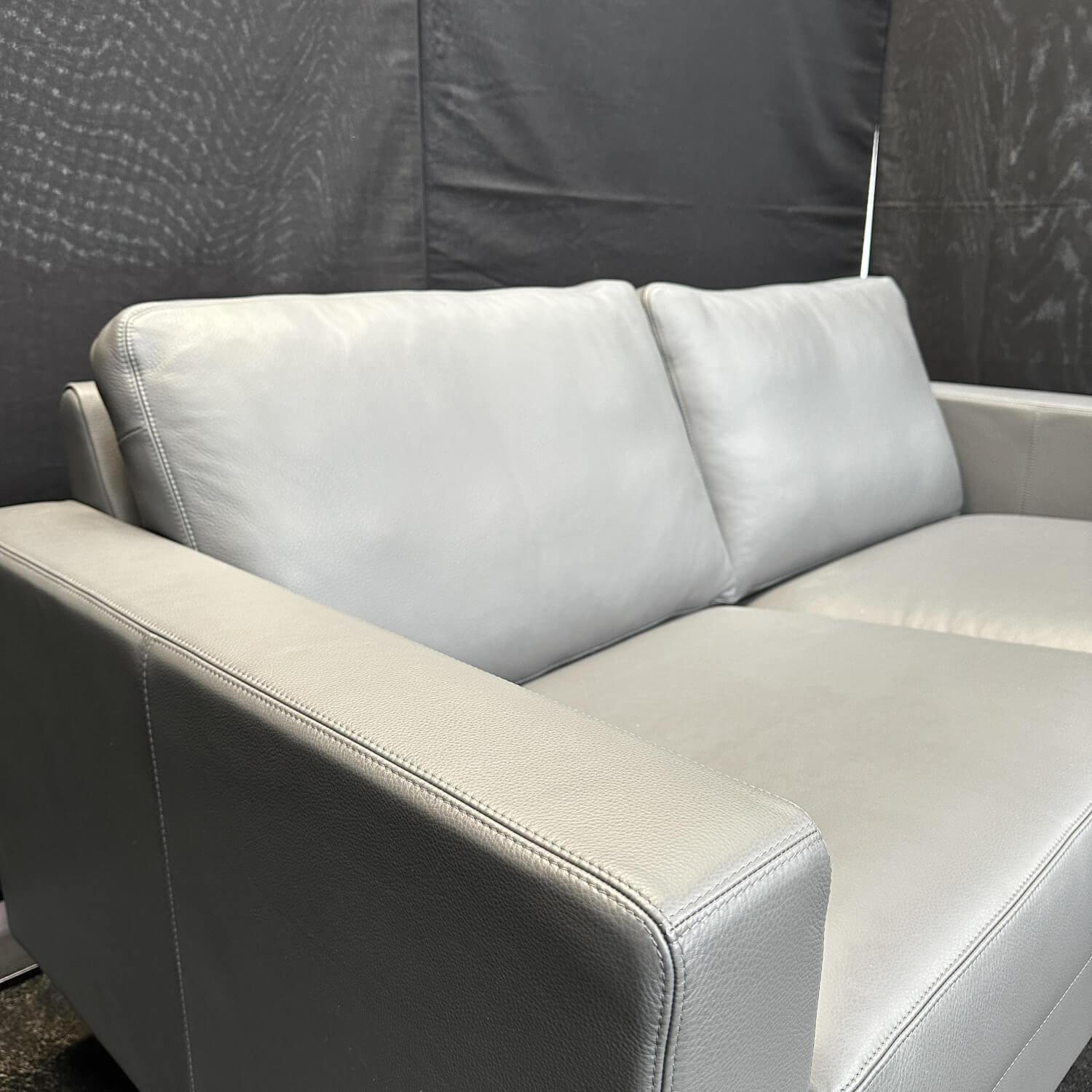 COR - Sofa Conseta Bodenfrei Leder 248 Asche Grau Schmalfüße Pulver Schwarz - 7