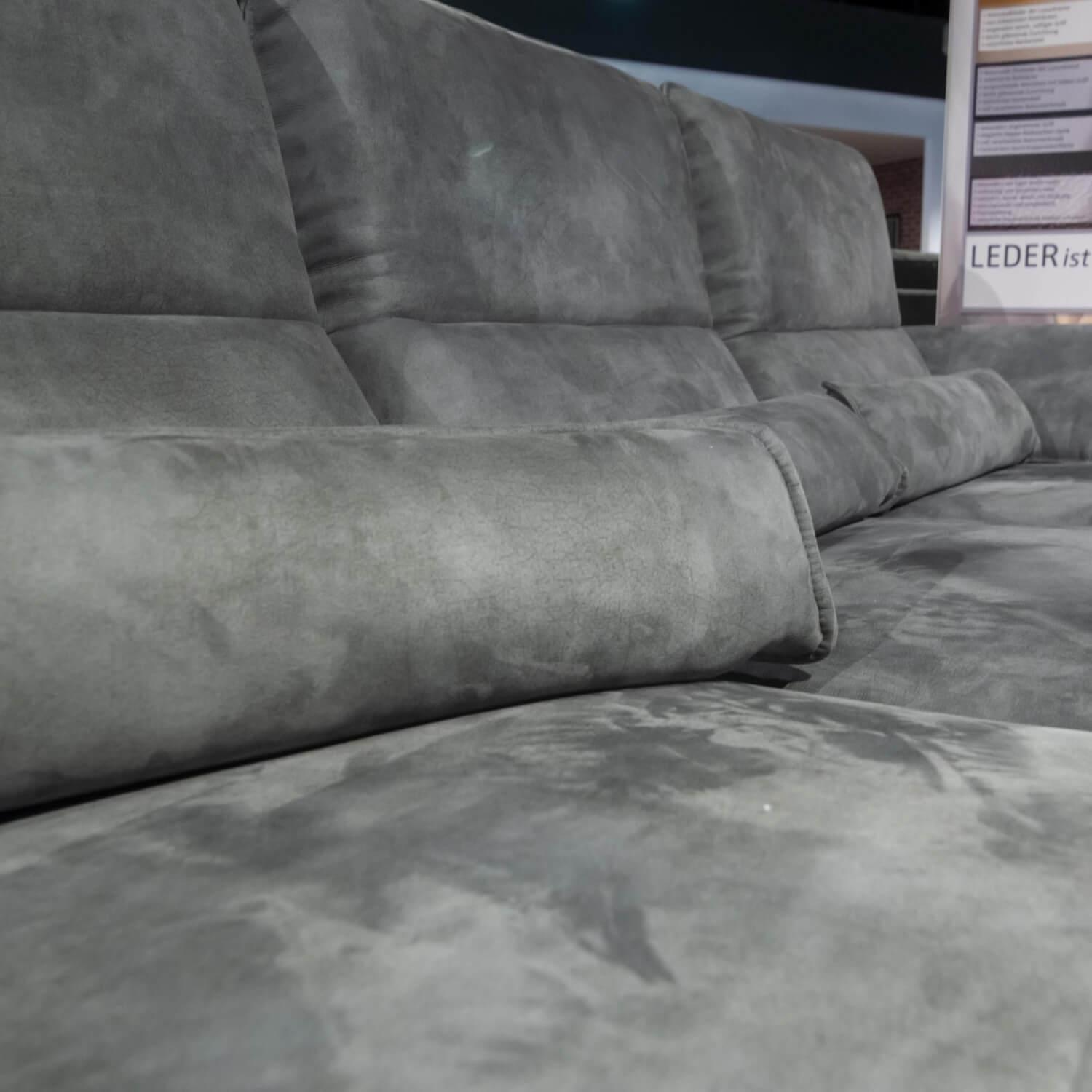 W. Schillig - Ecksofa Broadway Mit Hocker Stoff V5223 Elephant Grau Metallkufe Schwarz M99 - 6
