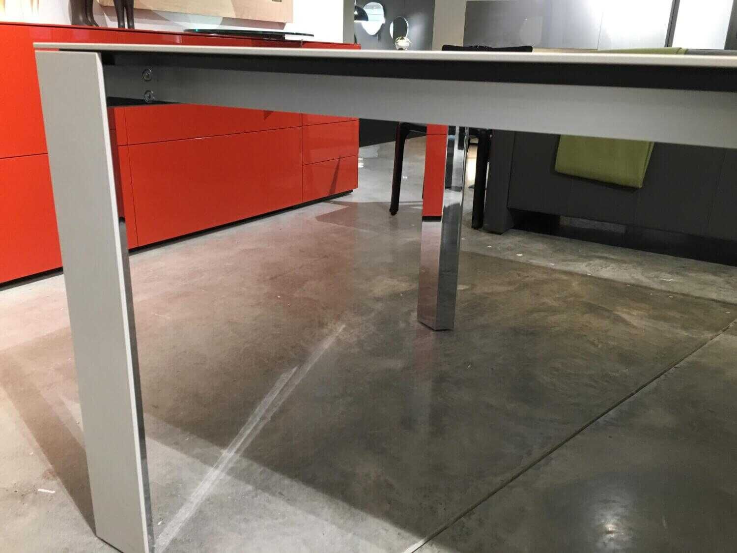 Kettnaker - Auszugstisch Soma Keramik Beige Füße Chrom Glänzend - 5