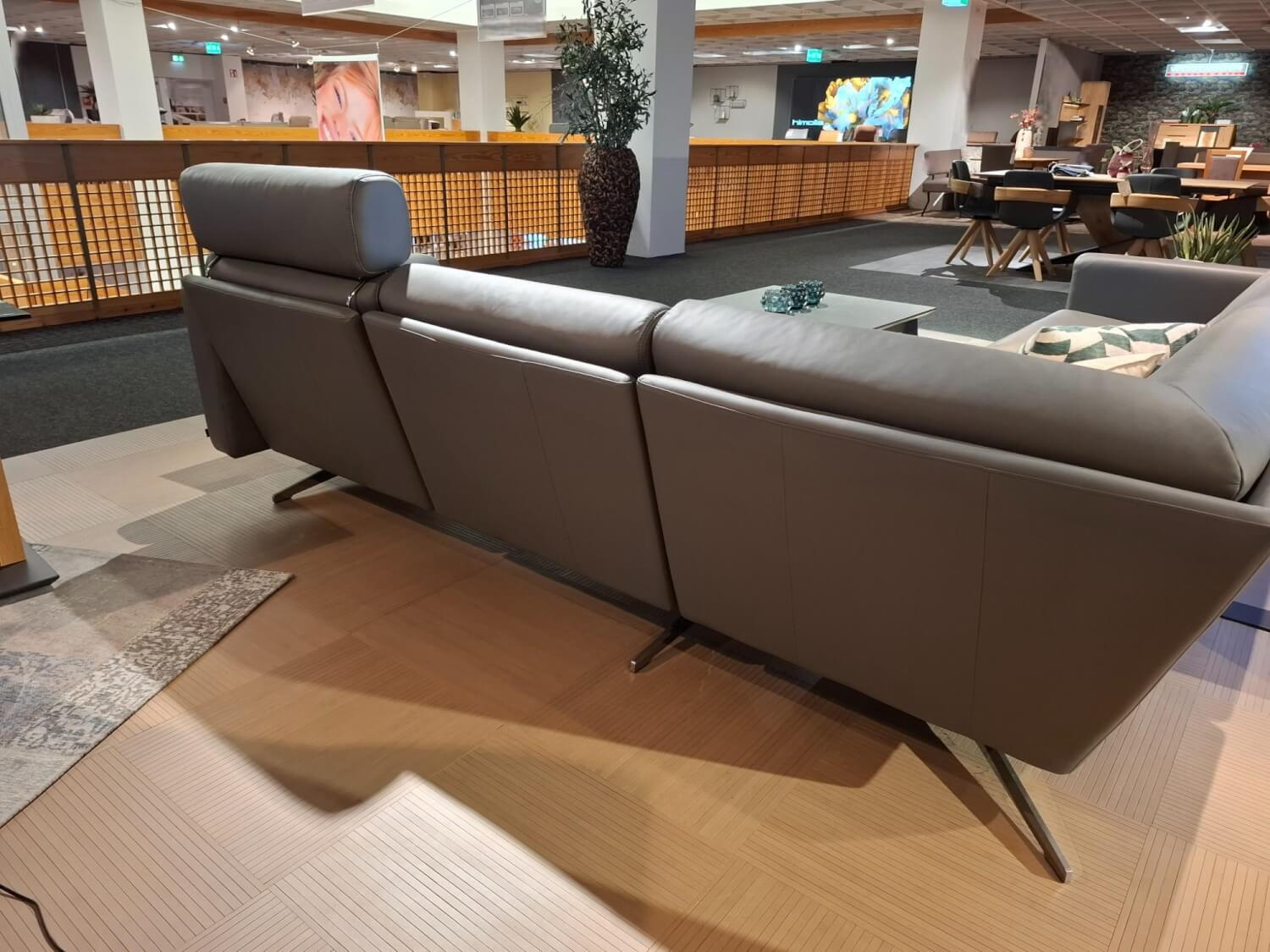 Stressless - Ecksofa Stella Leder Paloma Metal Grey Grau Gestell 40 Chrome Mit Kopfstützen - 9