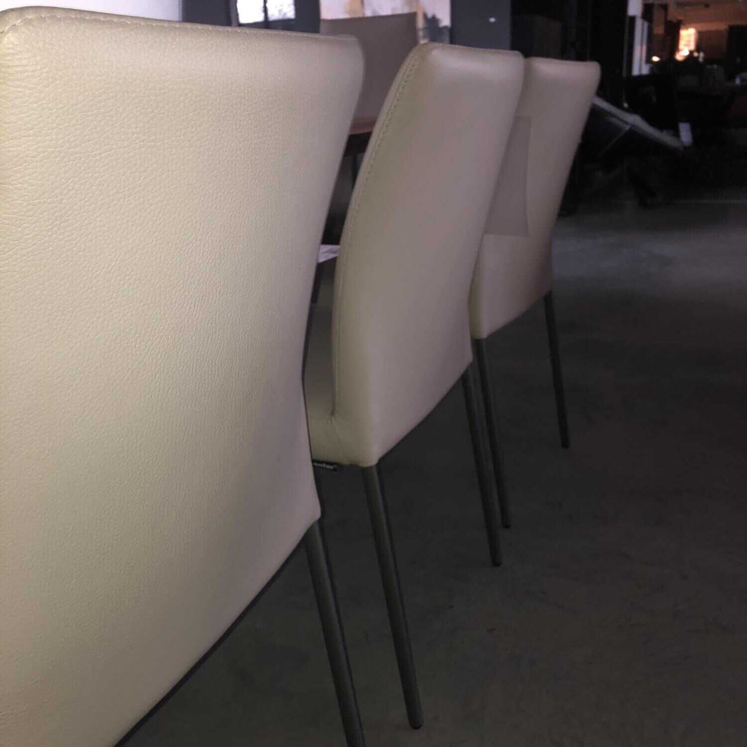 Bert Plantagie - 3er-Set Stuhl Ultimo U11 Leder LD2331 Beige - 6