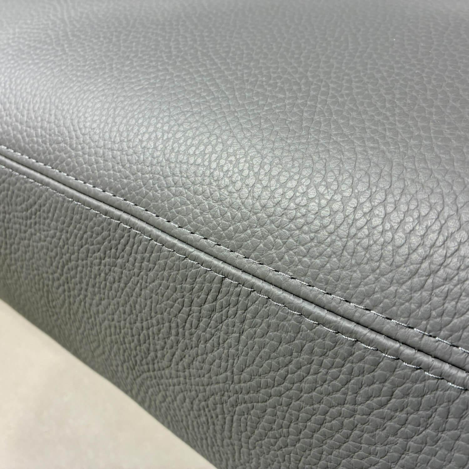 Erpo - Sofa Avantgarde 965 Bezug Leder 43.570 Grau Kufe Hochglanz Verchromt - 6