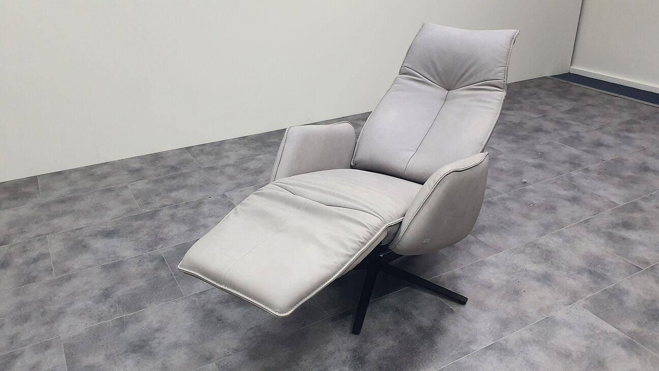 Johann Jakob - Relaxsessel 7917 56V 42 Leder Softnappa Asche Grau Sternfuß Metall Anthrazit Mit Elektr. Fuß- und Rückenverstellung - 5