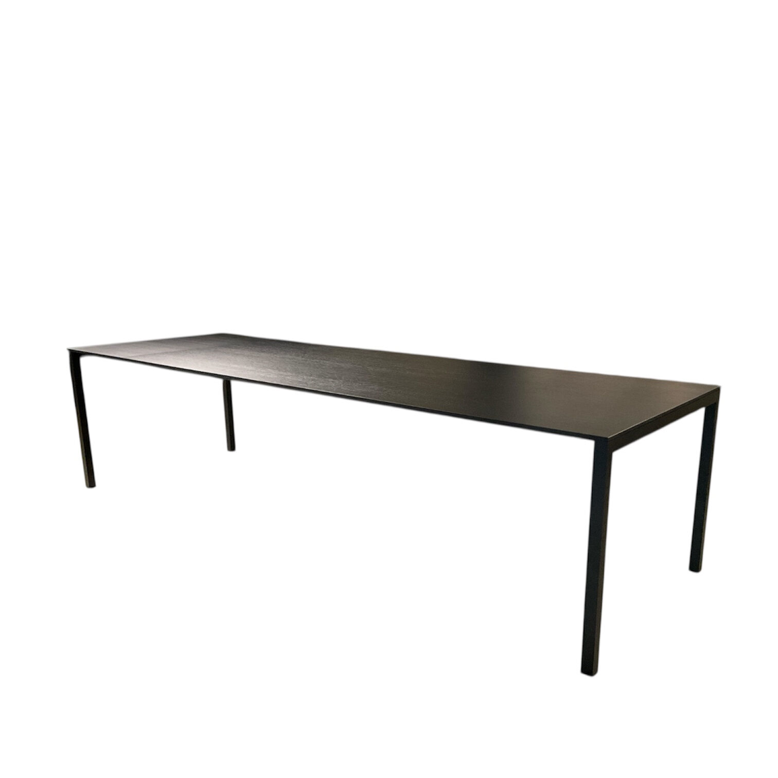 Cassina - Ausziehtisch Naan 195 B1 Platte MDF Eiche Schwarz Gebeizt Gestell Aluminium Furniert Eiche Schwarz Gebeizt - 1