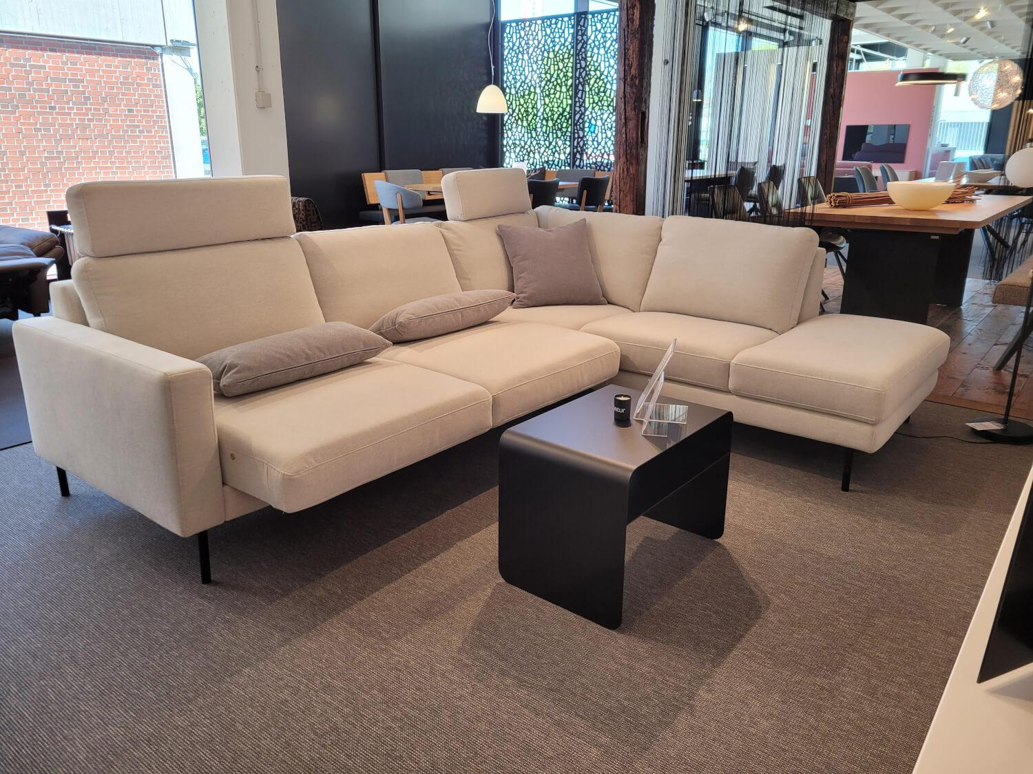 Contur - Sofa Enna Stoff Carmen Beige Naturel Füße Metallwinkel Schwarz - 3