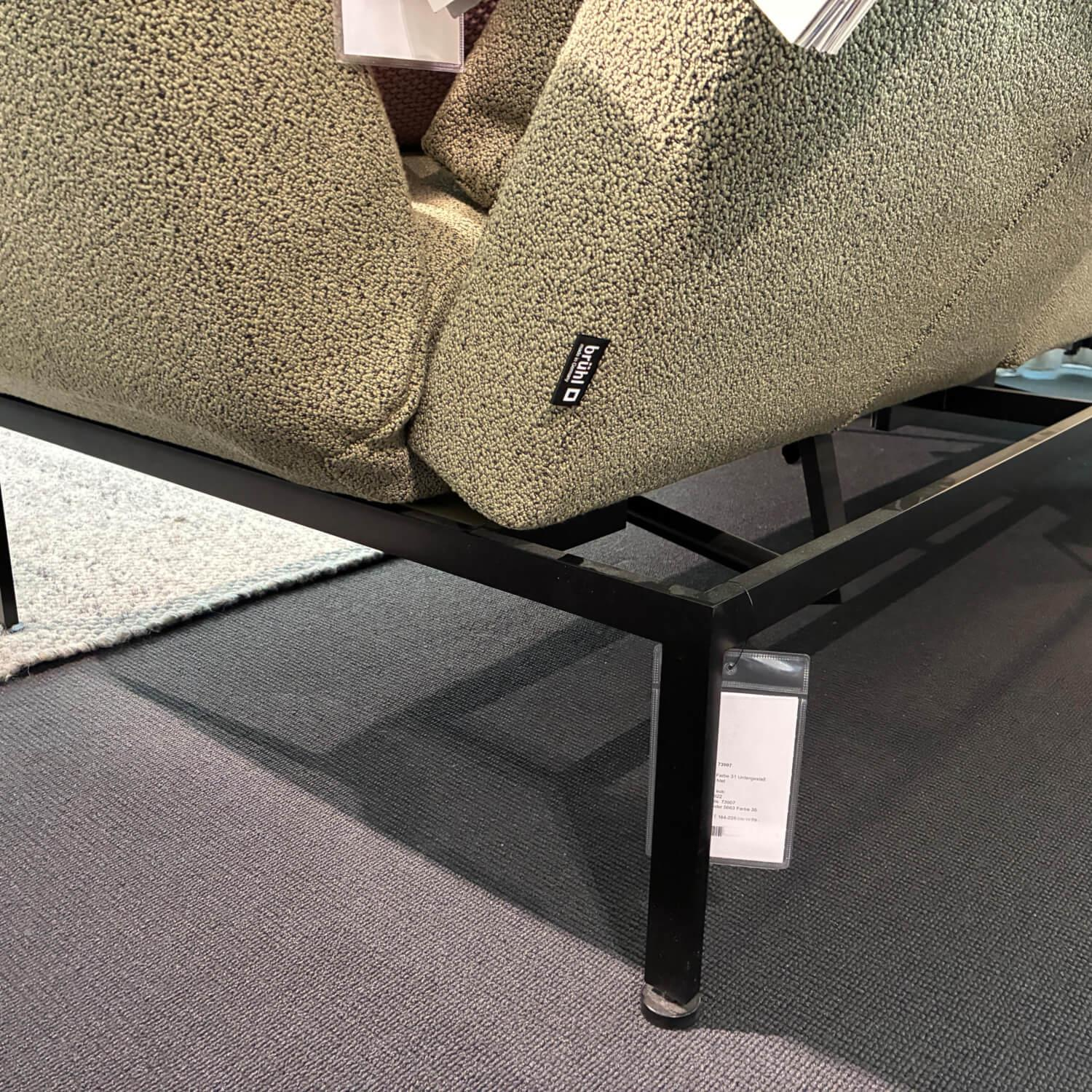 Brühl - Ecksofa Roro Spring Stoff 5275 31 Grau Gestell Metall Schwarz Pulverbeschichtet - 8