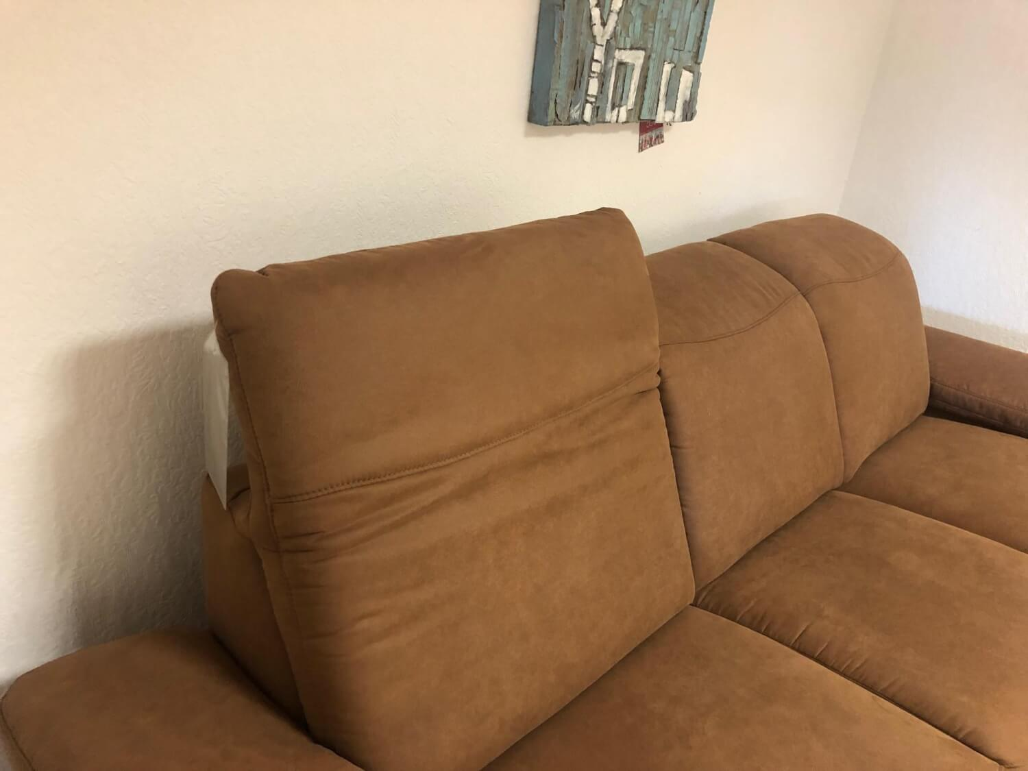 DFM - Ecksofa Fabeo Stoff Valentina 603 Zim Braun Holzfüße Buche Natur - 4