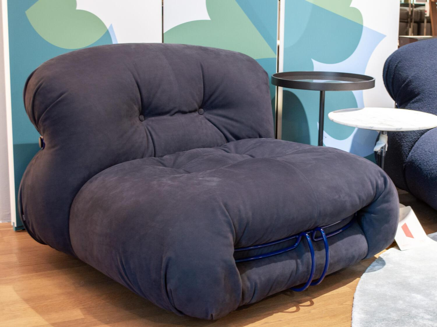 Cassina - Sessel Soriana 944 01 Stoff Z 13Z516 Oceano Blau - 4