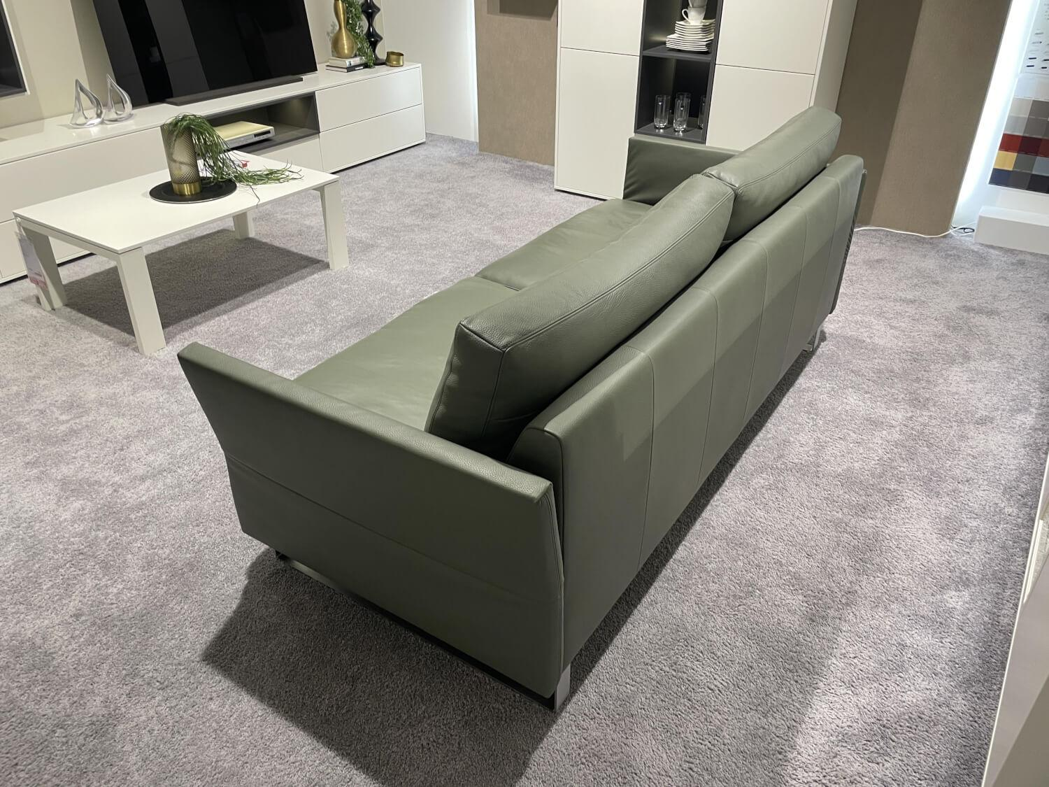Erpo - Sofa Classics  CL990 R Leder 170 163 Olive Grün Kufe Metall - 3