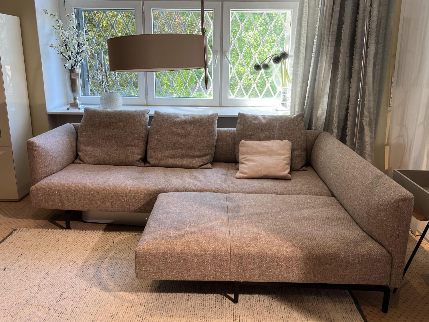 Walter Knoll - Ecksofa Muud Mit Anbau Stoff Savannah Rose (7882) Rosa Grau Gestell Aluminium Schwarz Matt Pulverbeschichtet - 4
