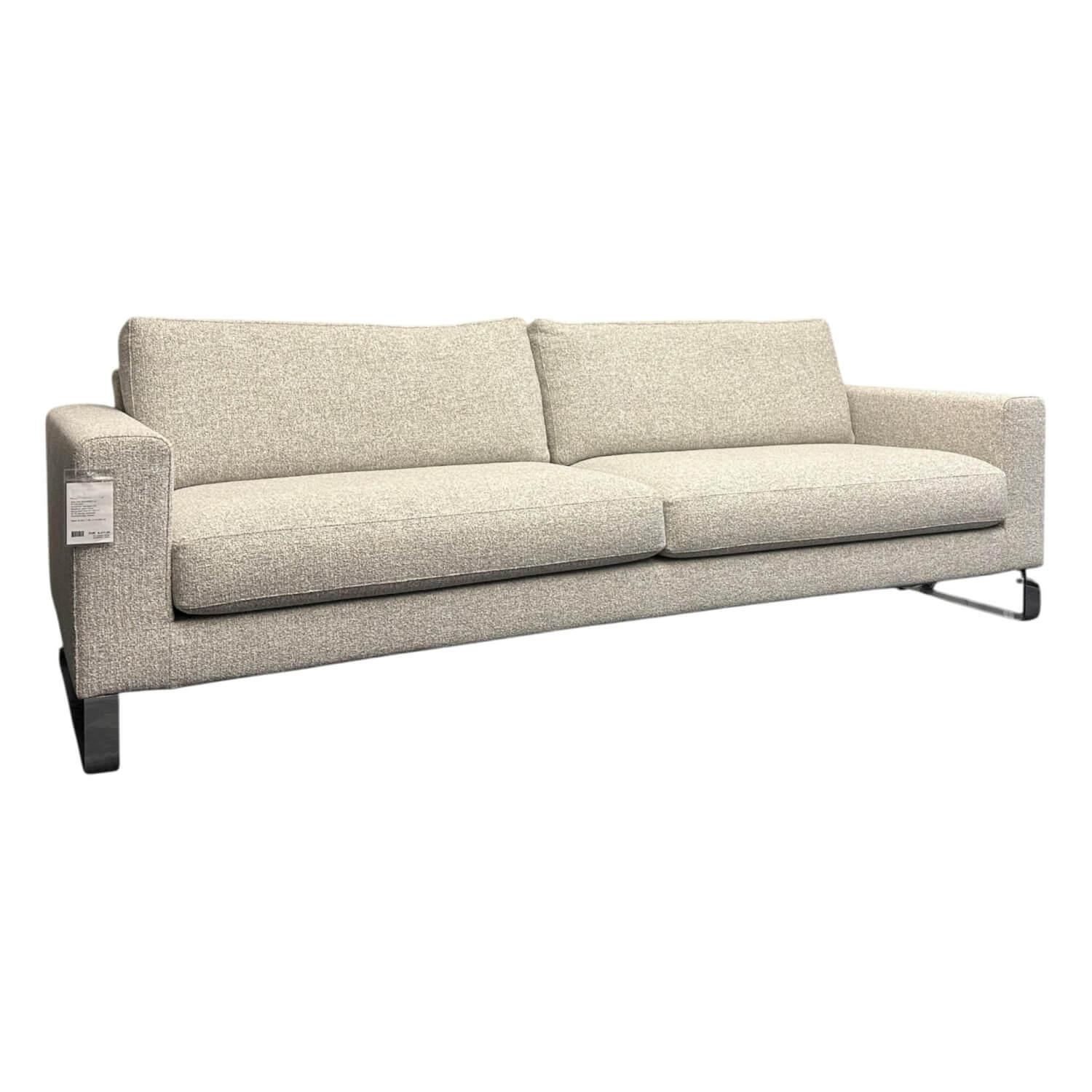 IP Design - Sofa Jon Edwards Stoff Alice IP1750-171 Grau Metallkufe Glanz Chrom - 1