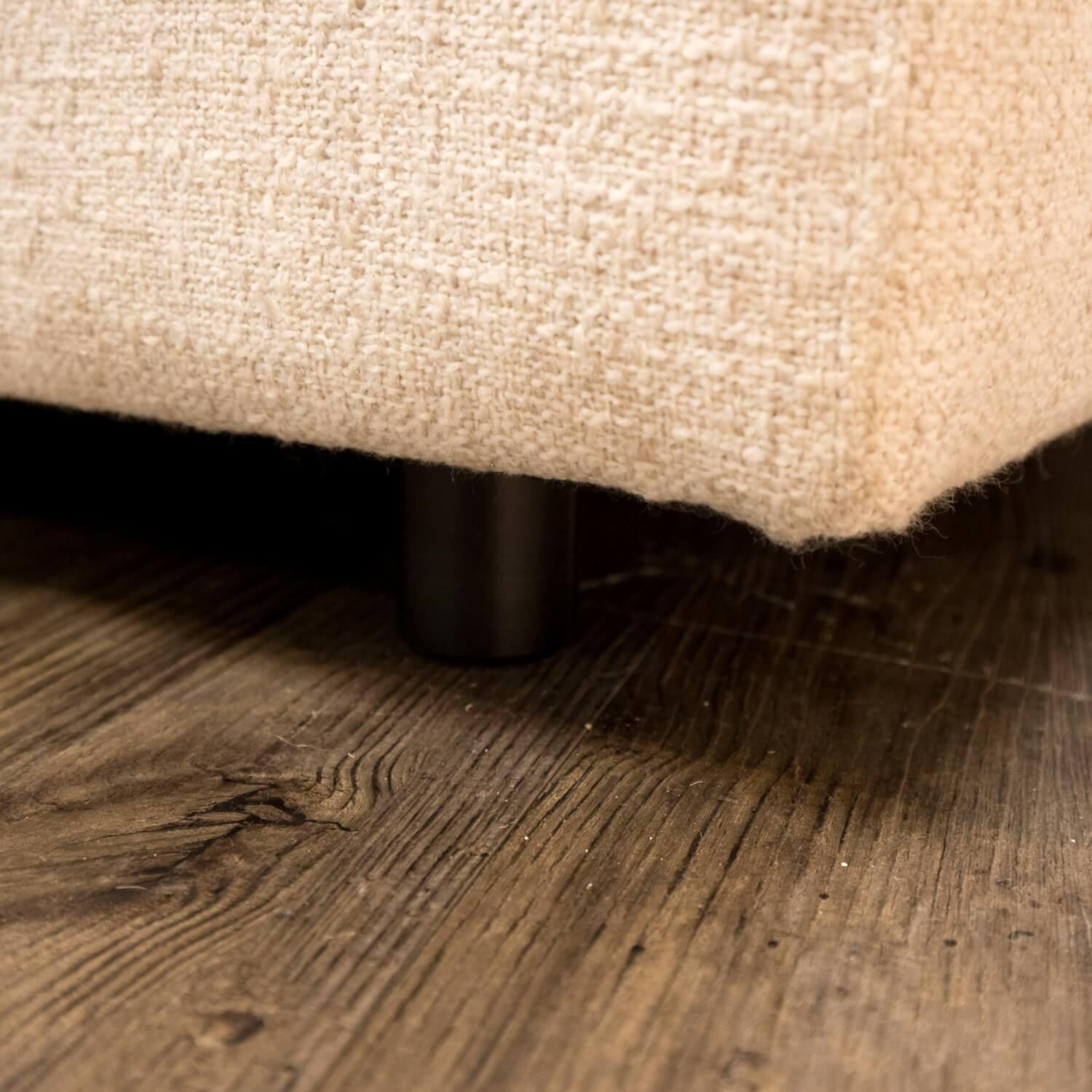 Maison - Elementgarnitur Stephen Stoff University Square Antique White Gestell Buchenholz Mit Hocker - 4