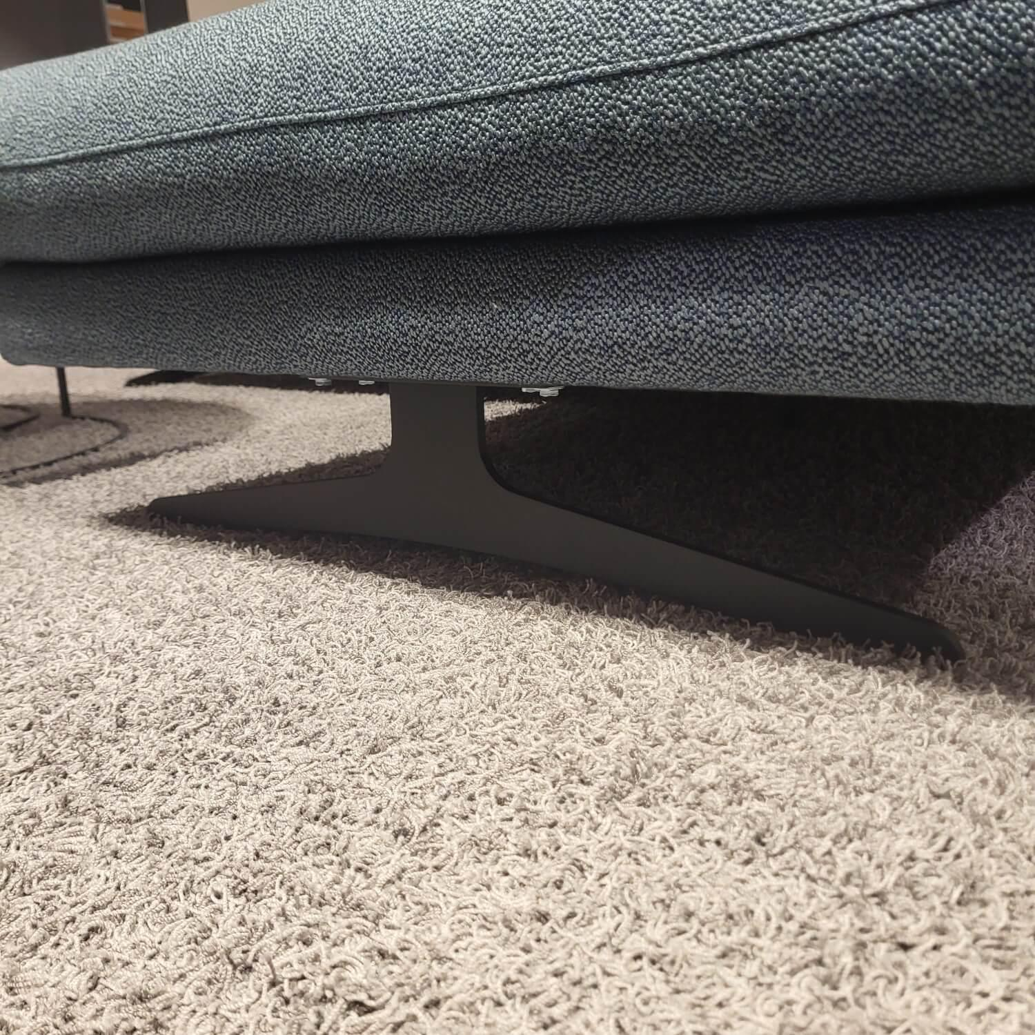 W. Schillig - Ecksofa LS23 Insas Stoff SK70 Blue Blau Metallkufe Schwarz Pulverbeschichtet - 2
