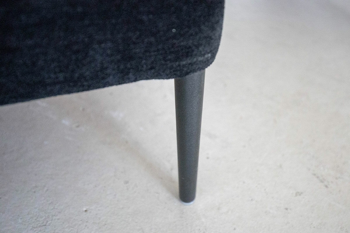 COR - Sessel Pilotis Stoff 8147 Schwarz Füße Schwarz mit Hocker - 6