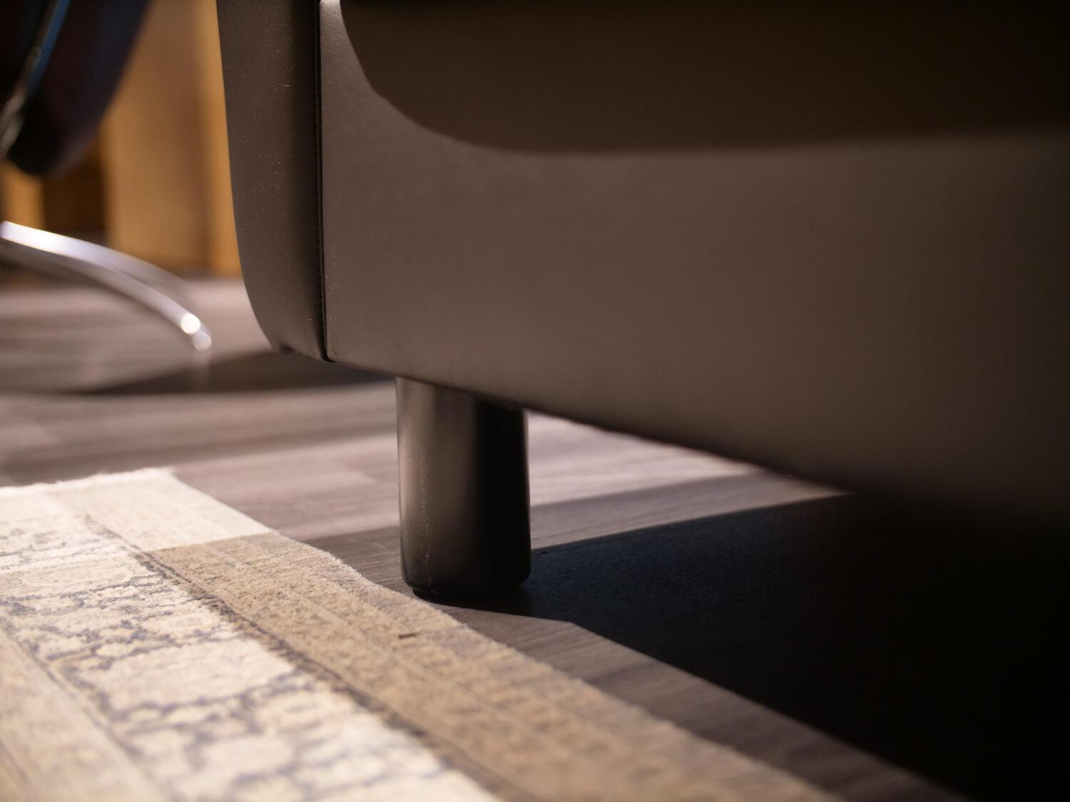 Stressless - Ecksofa Emma Leder 094 Paloma 19 Schwarz Fuß 022 Holz Konisch Schwarz Gebeizt - 3