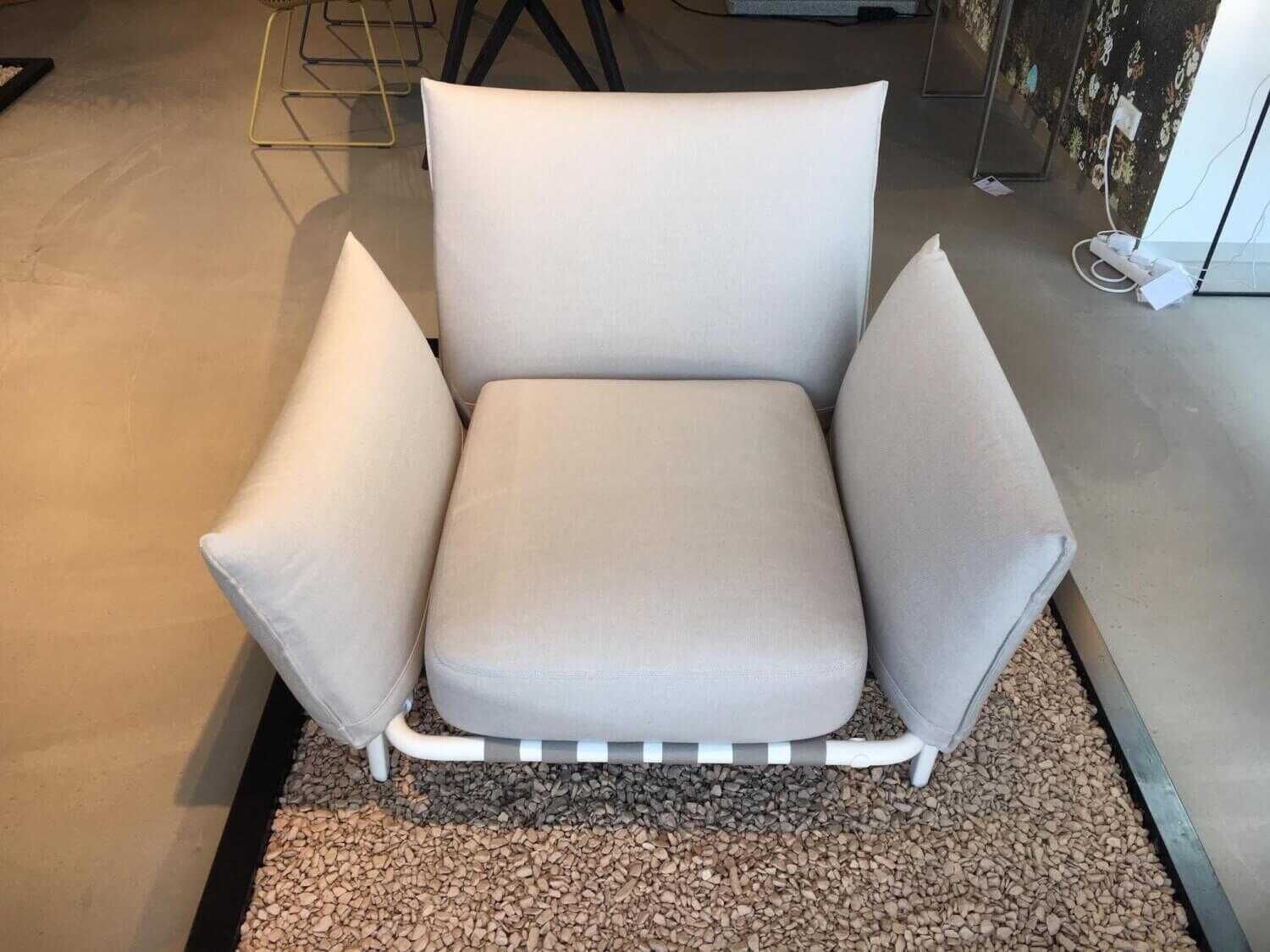 Outdoor Loungesessel Brea Stoff Light Grey