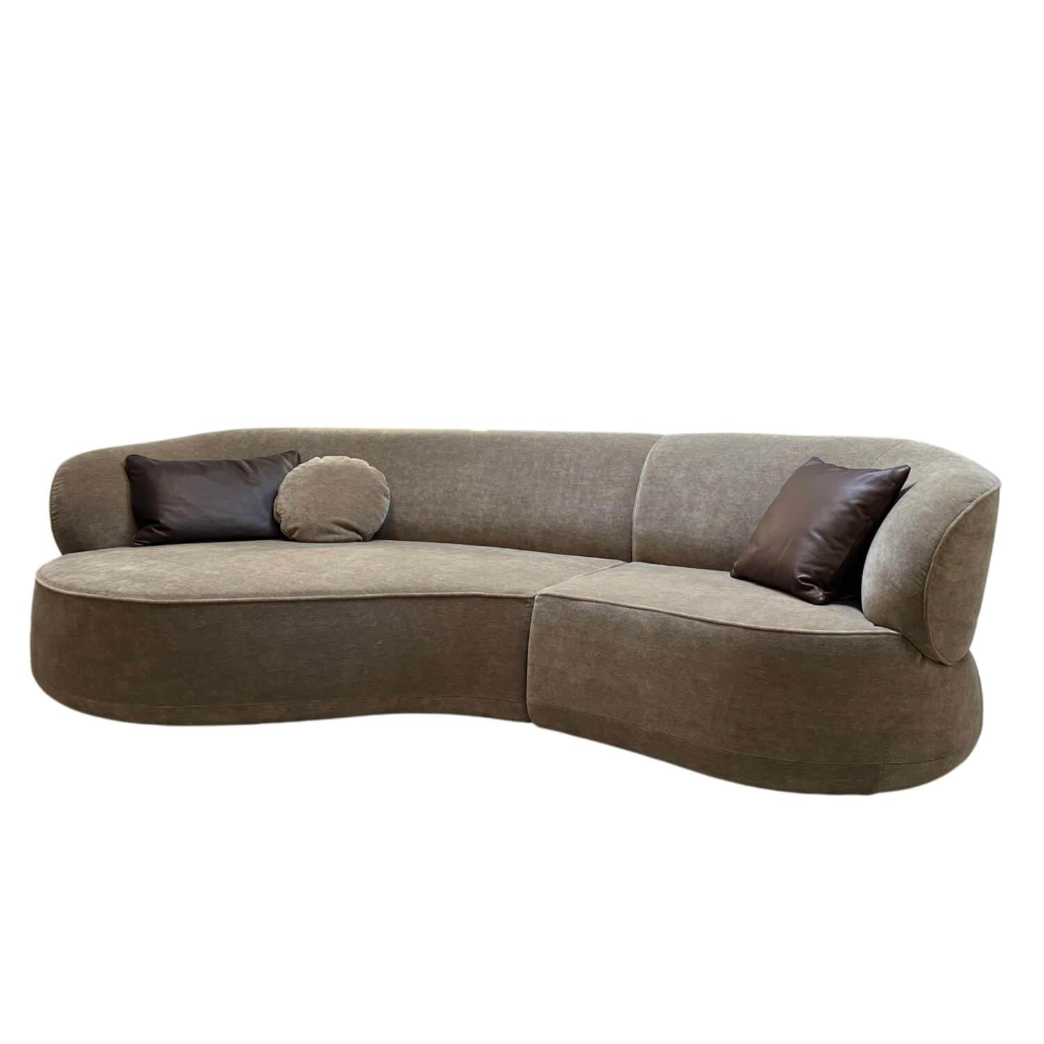 Bielefelder Werkstätten - Sofa Nimbo Stoff Savoy BW 1792-323 Taupe mit 3 Kissen - 10