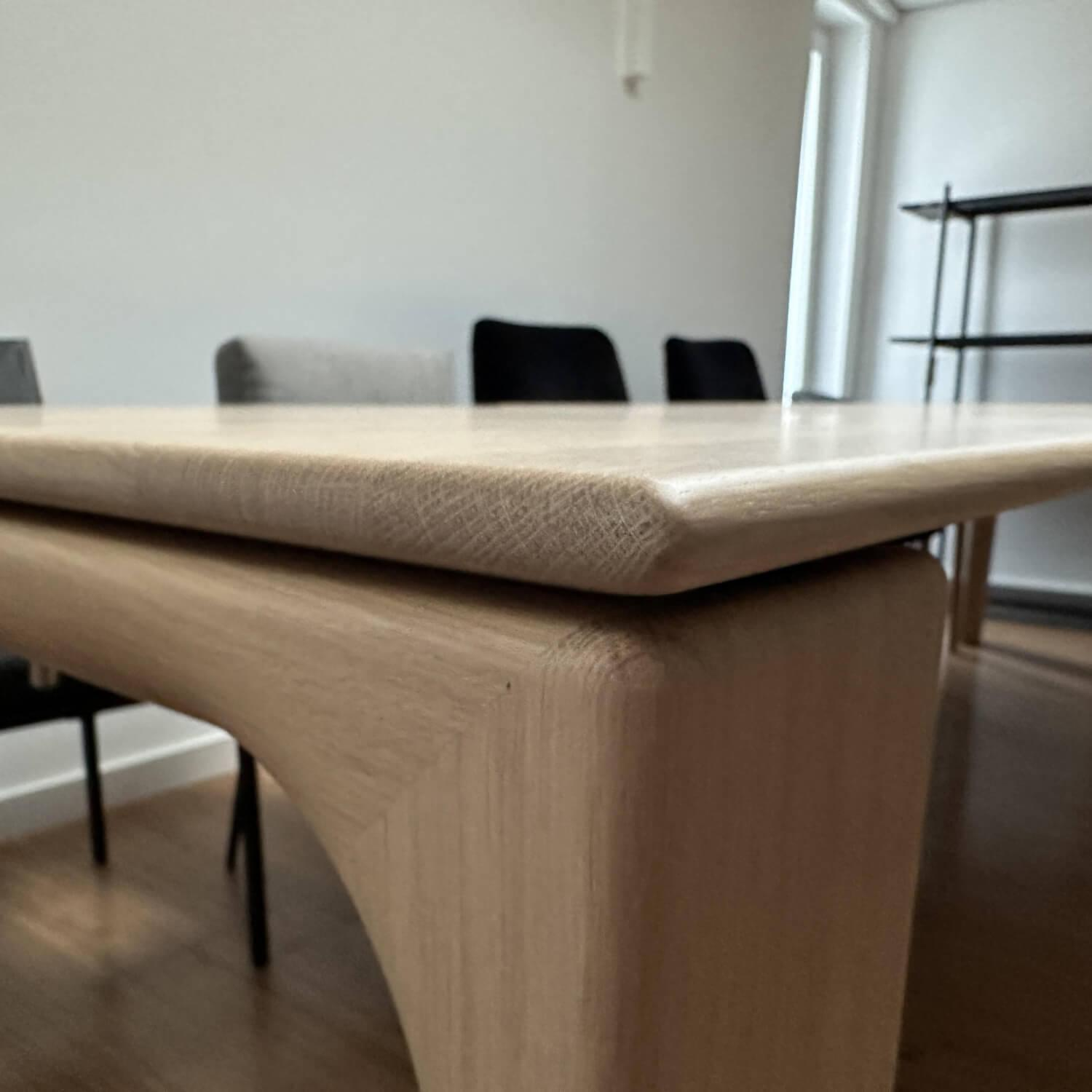 Rodam - Tisch Campa R 15 Eiche Leicht Astig Puder Matt Lackiert Inklusive 2 Auszüge - 3