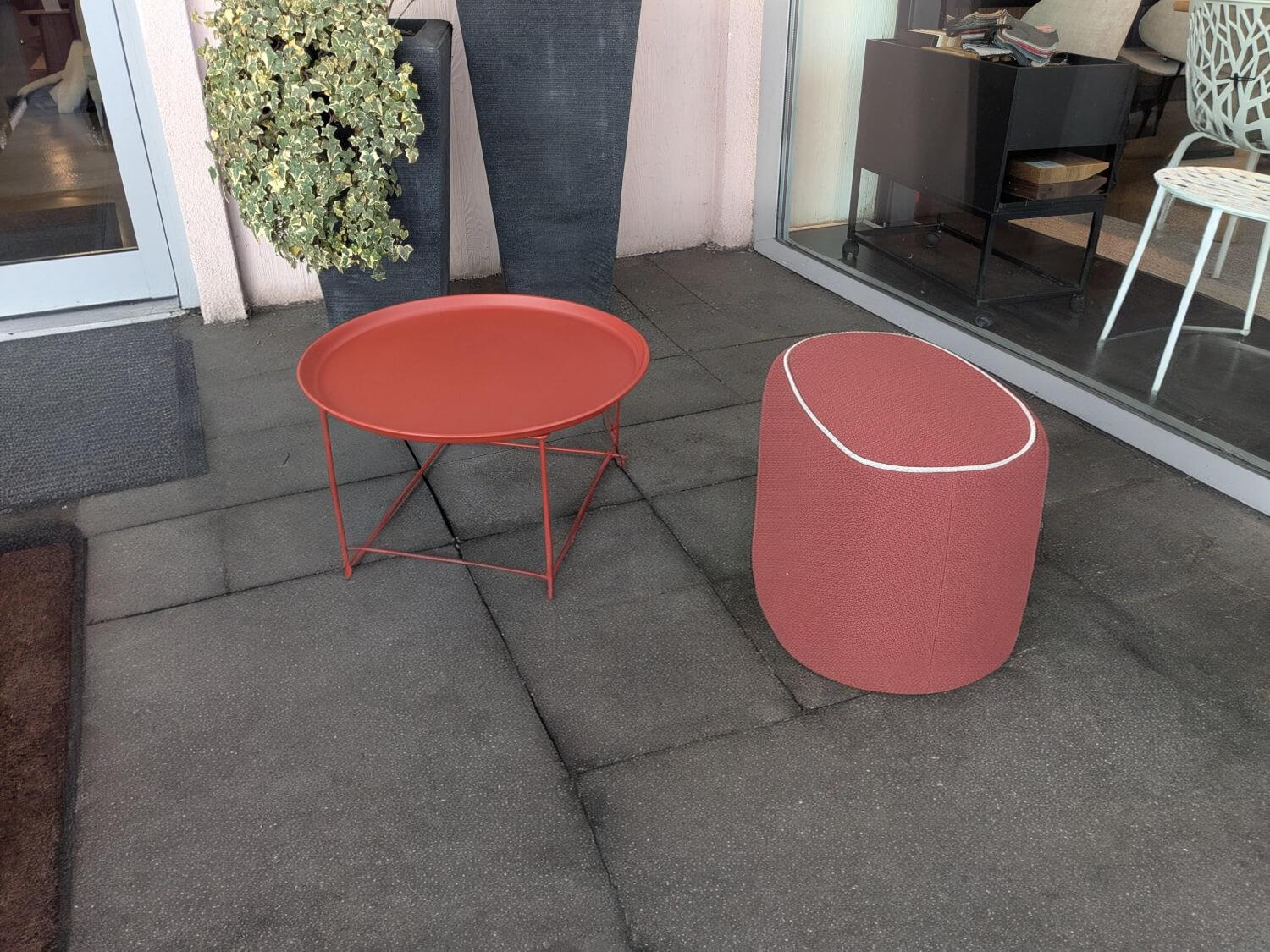 B&B Italia - Outdoor Couchtisch Tablett Fat-Fat O Metall Lackiert 0750A Rot - 2