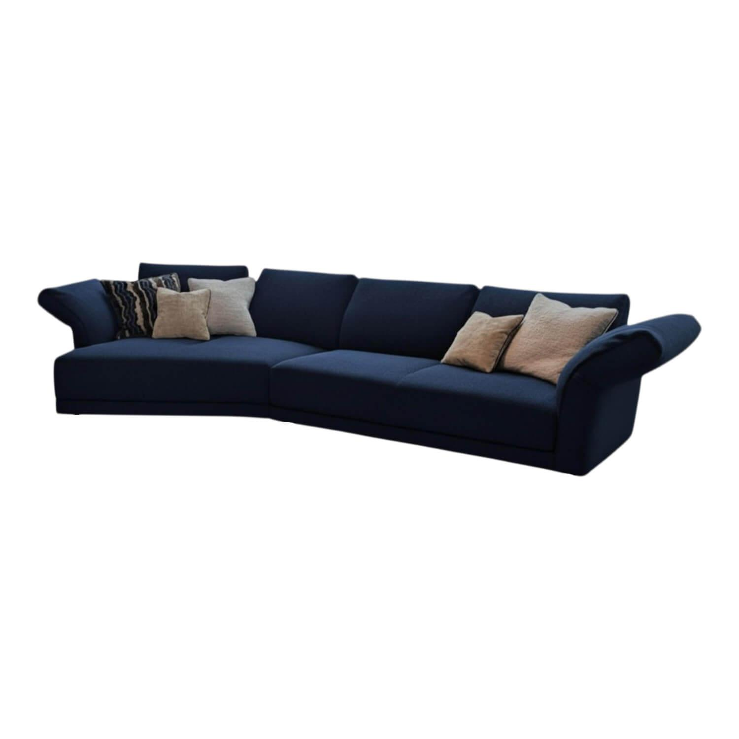 Walter Knoll - Wohnlandschaft Molamisa Stoff Undersea Blau ohne Dekokissen - 1