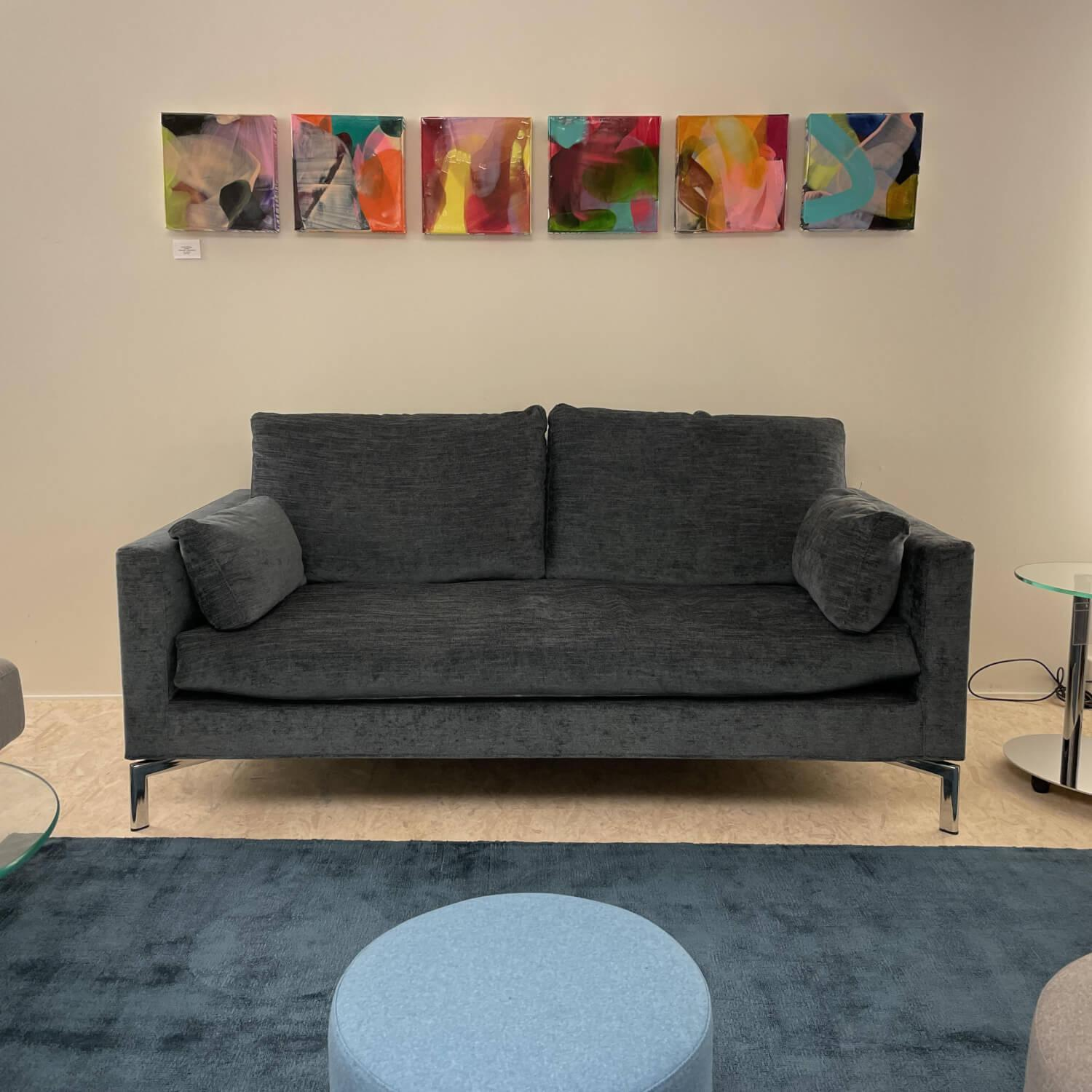 Ventura - Sofa Swing 92 Stoff Grau Gestell Metall - 3