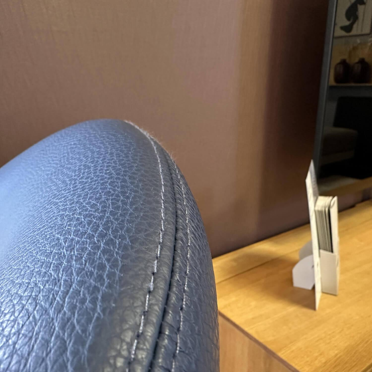 Brühl - Sessel Floret 65801 Leder 5423 060 Blau Gestell Flachstahl Schwarz - 7