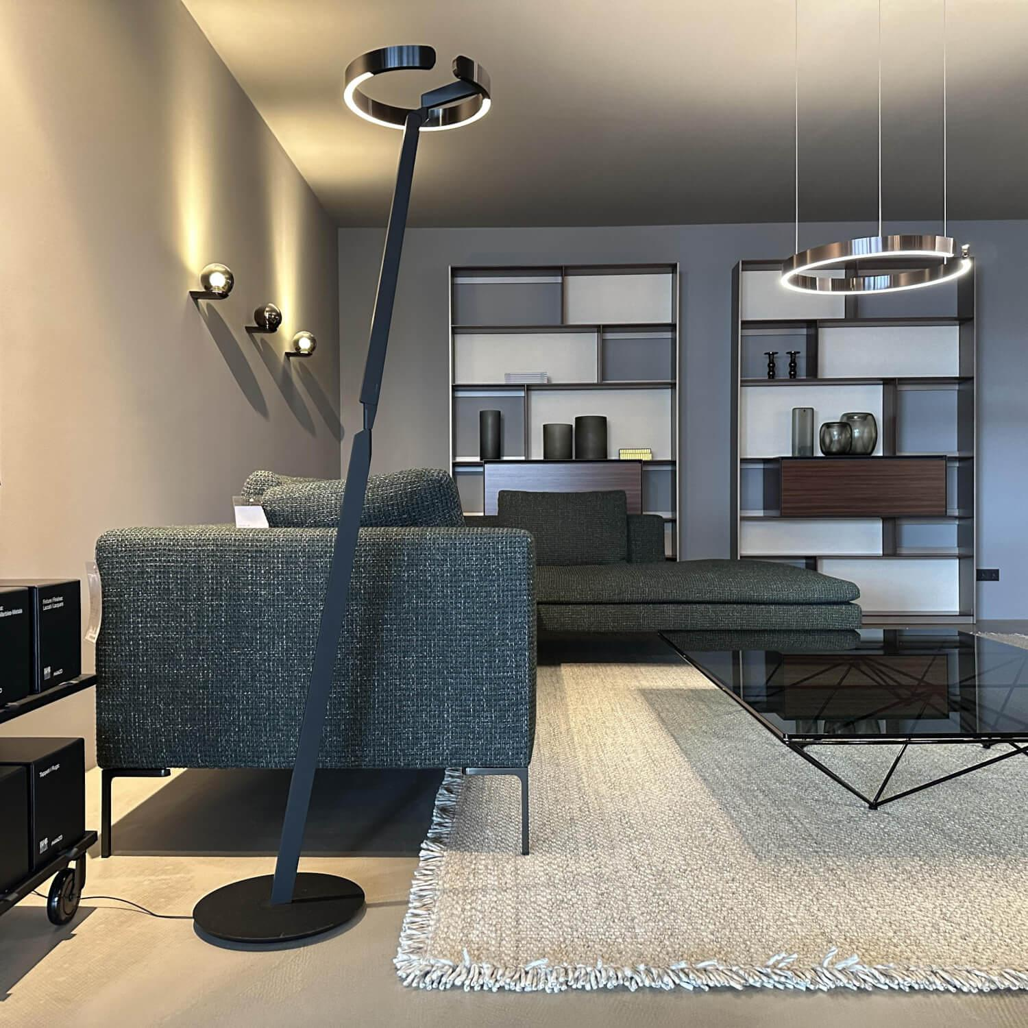 B&B Italia - Ecksofa Charles Large Stoff Super Sirte Kieferngrün Füße Aluminium Schwarz Verchromt Lackiert - 6